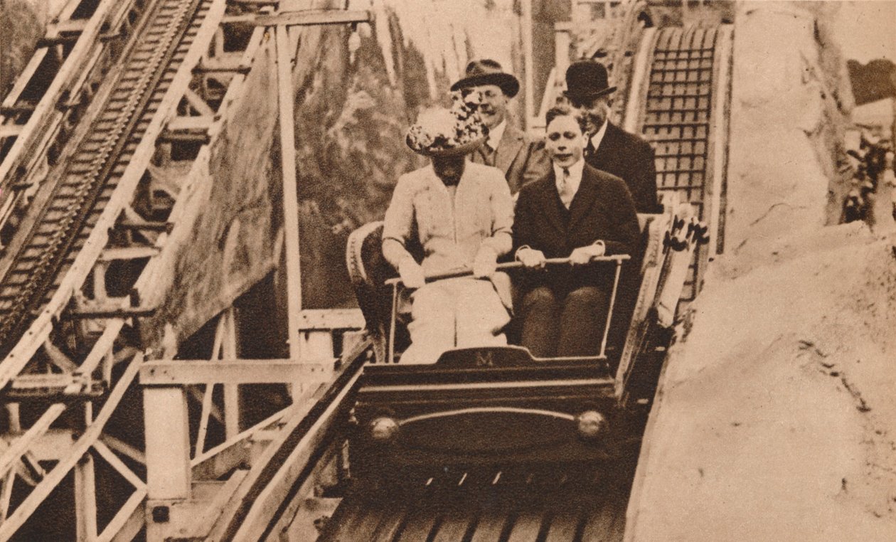 Prins George og prinsesse Mary ved åbningen af Earls Court Exhibition, London, 1913 1935. af Unbekannt