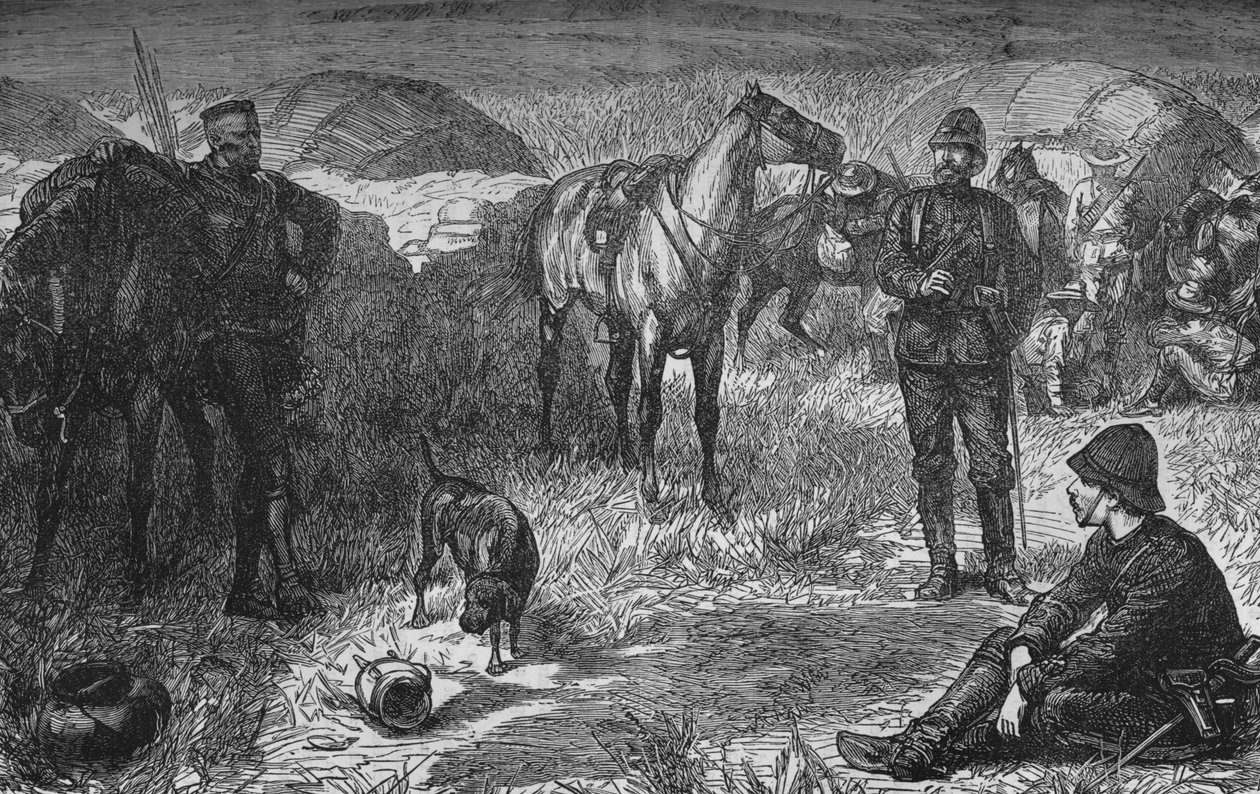 Prins Louis Napoleon og Party Before The Zulu Surprise, c1880 af Unbekannt