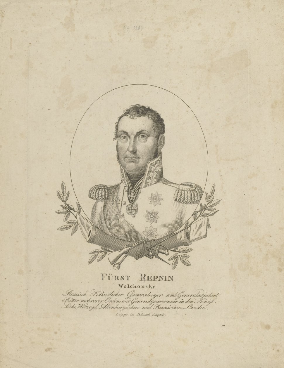 Prins Nikolai Grigorievich Repnin-Volkonsky 1778-1845, CA 1820. af Unbekannt