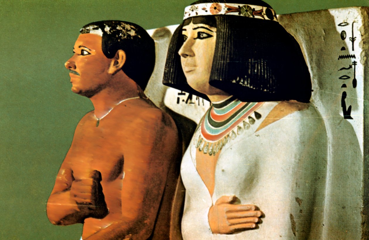 Prins Rahotep og hans kone Nofret, Egypten, 4. dynasti af Unbekannt