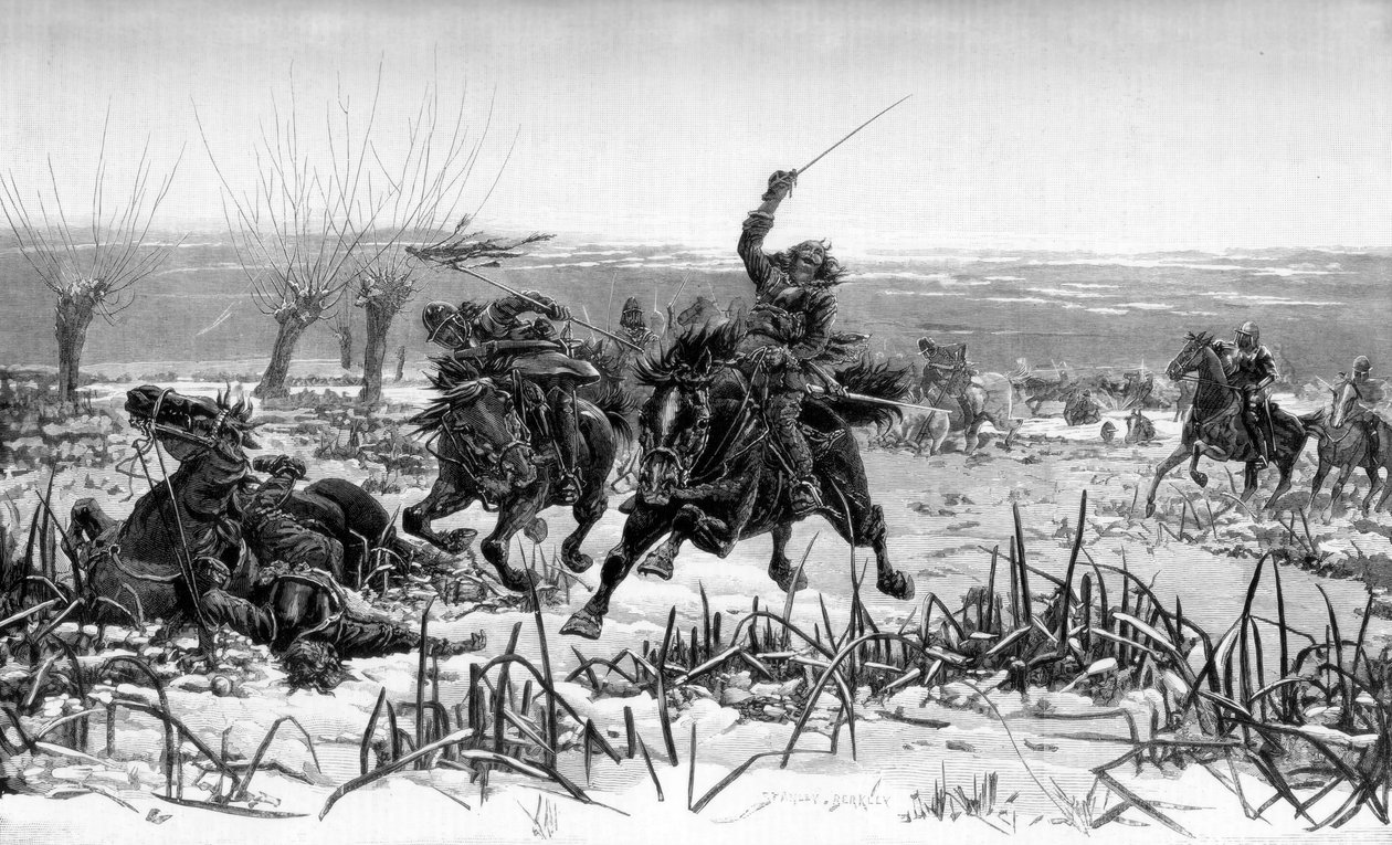 Prins Rupert i slaget ved Edgehill, 1642 1887 af Unbekannt