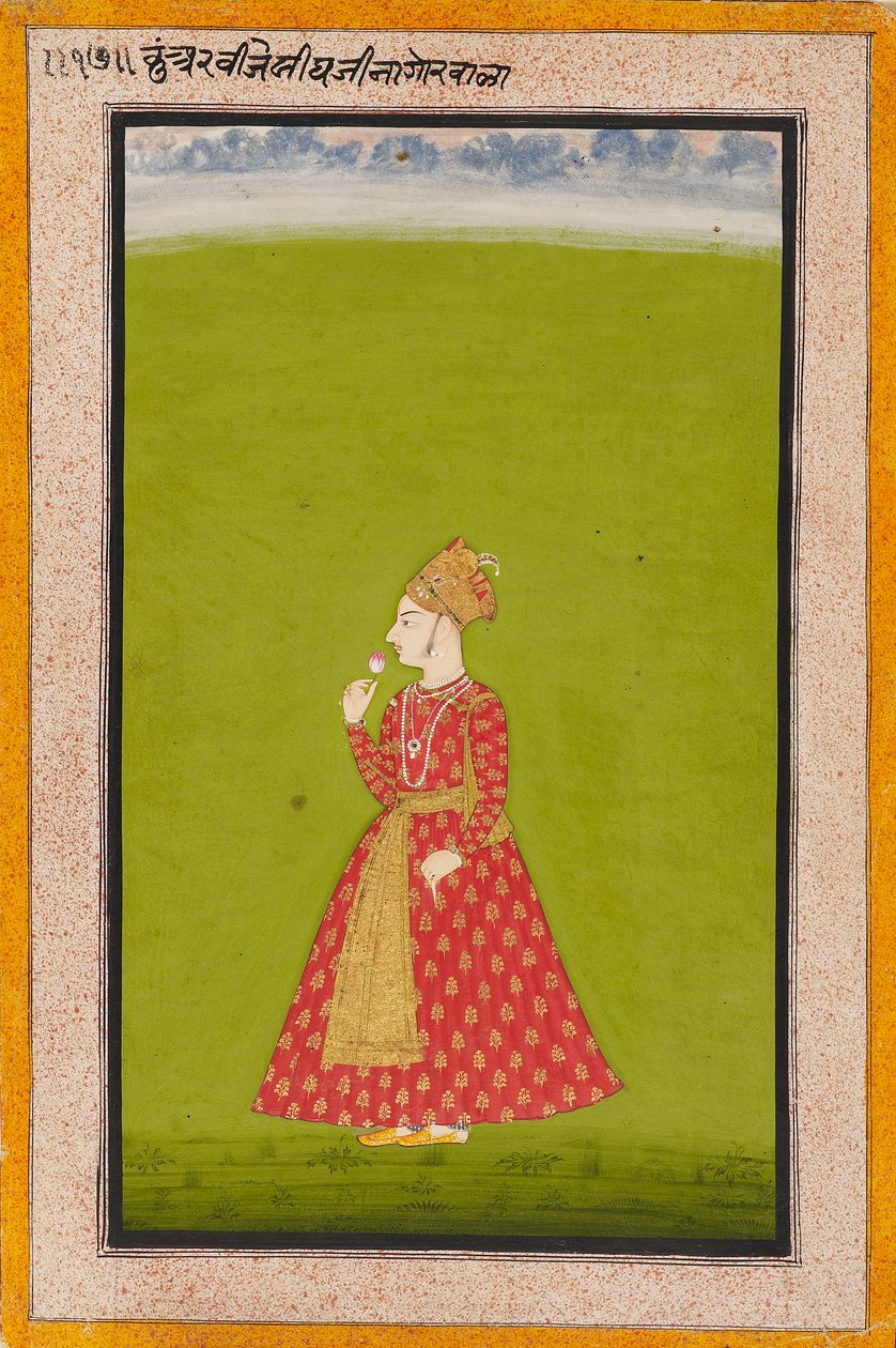 Prins Vijay Singh af Nagaur, søn af Bakhat Singh, 1745 af Unbekannt