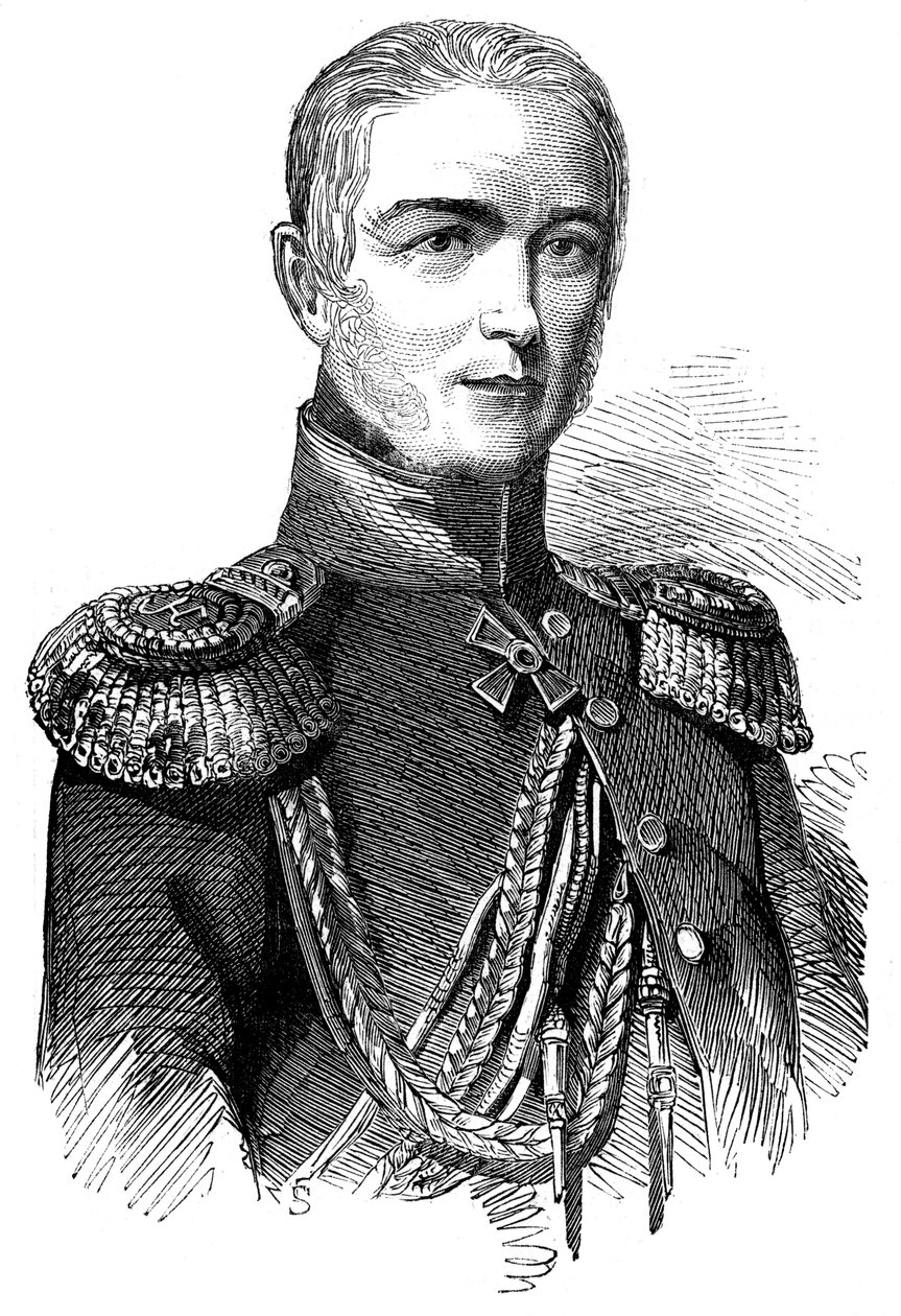 Prins Woronzow, russisk general for styrkerne i Asien, 1853 af Unbekannt