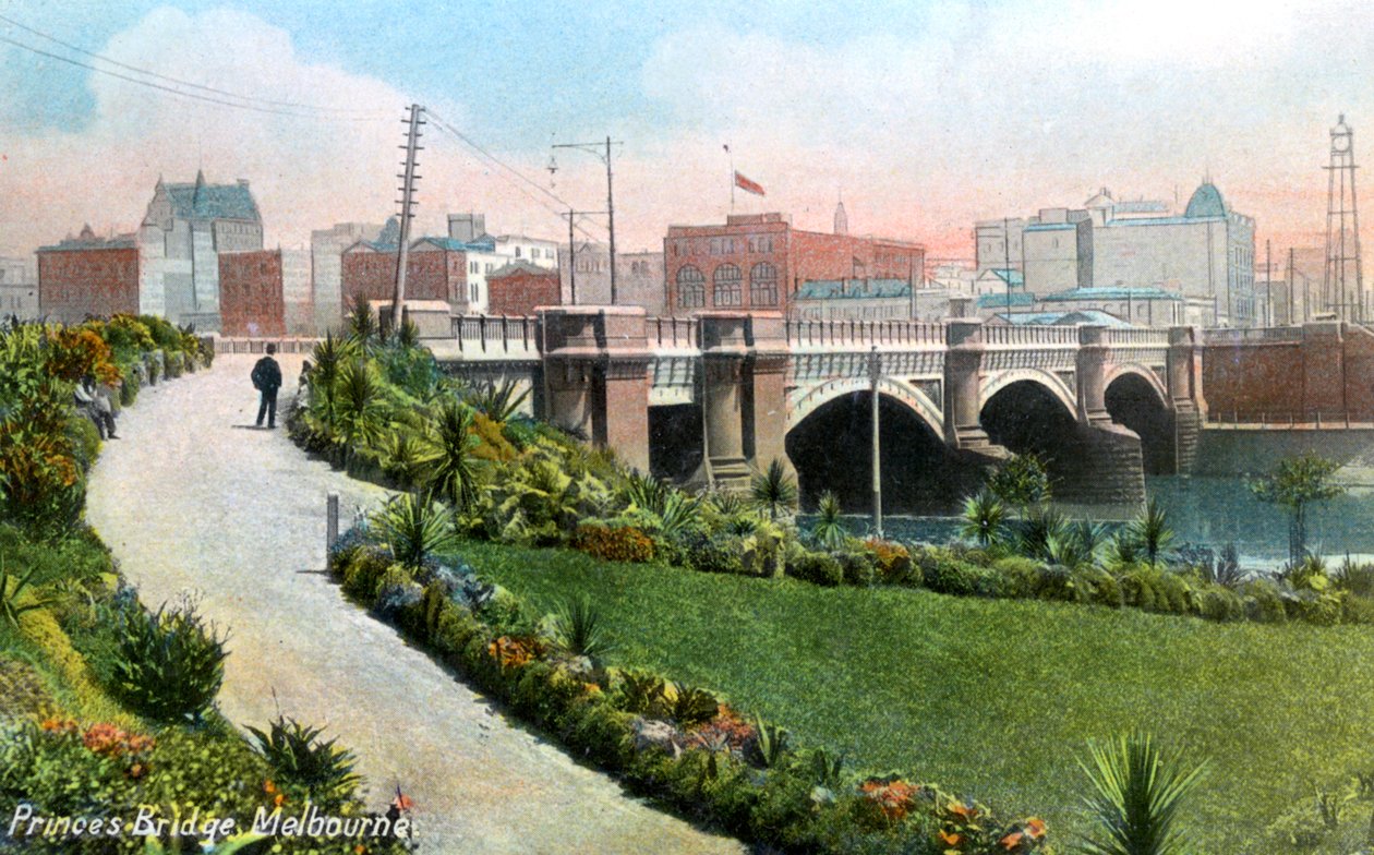 Princes Bridge, Melbourne, Australien, 1912 af Unbekannt