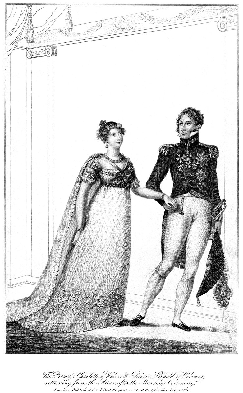 Prinsesse Charlotte og Prins Leopold, 1816 af Unbekannt