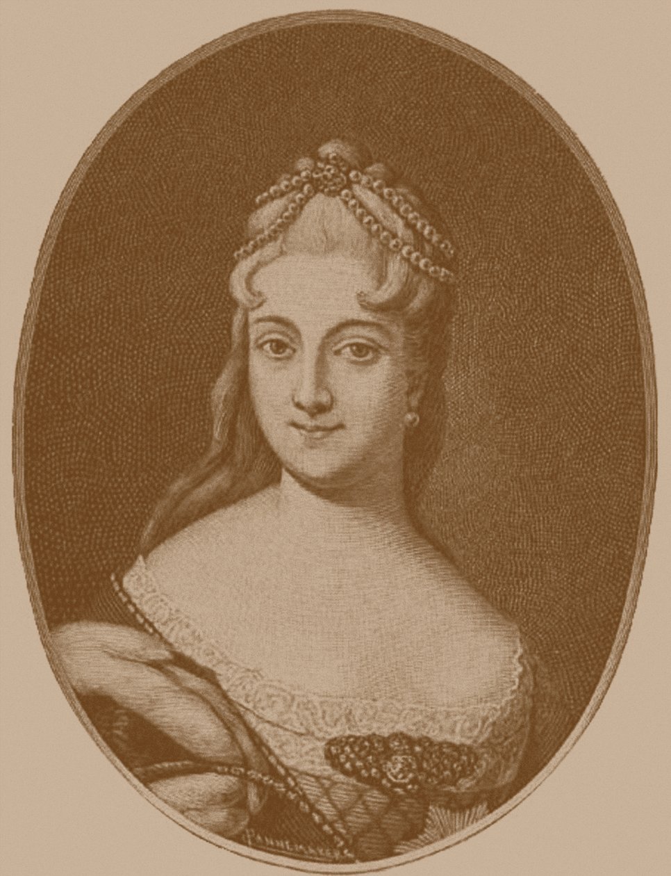 Prinsesse Ekaterina Alekseevna Dolgorukova 1712-1747 af Unbekannt