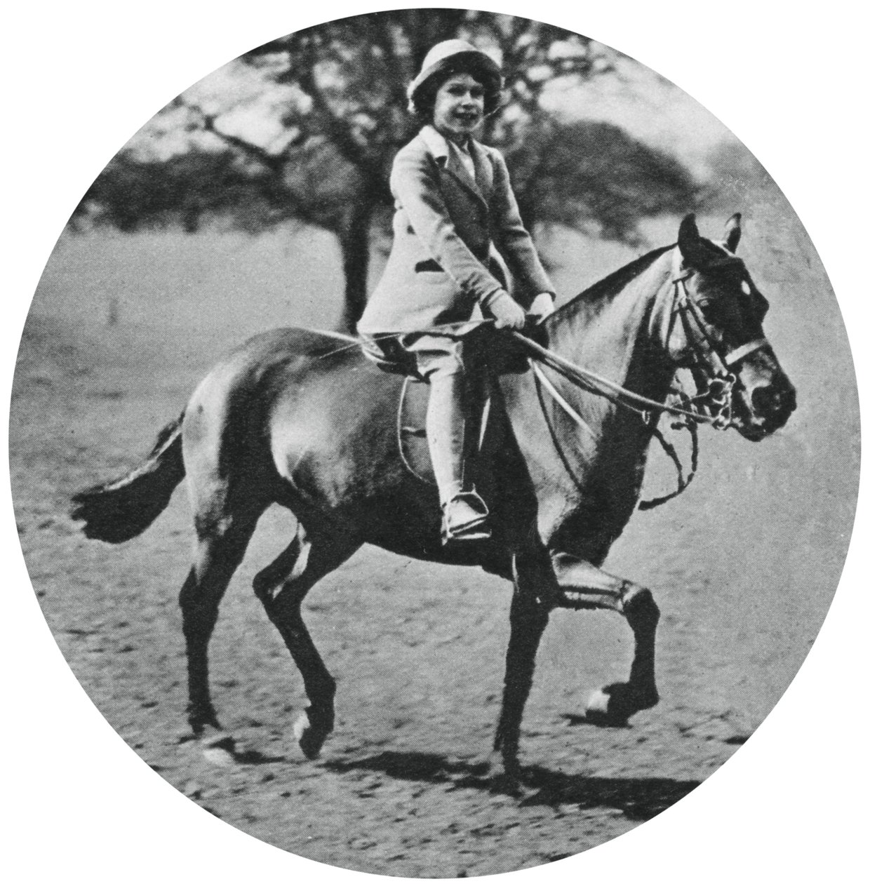 Prinsesse Elizabeth til hest, Windsor Great Park, 1935, 1937 af Unbekannt