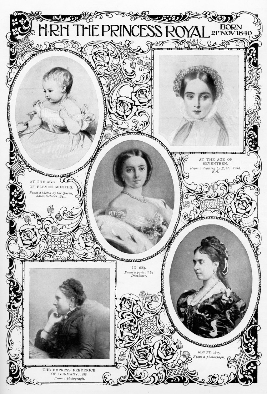 Prinsesse Victoria Adelaide Mary Louise, ældste datter af dronning Victoria, slutningen af det 19. århundrede af Unbekannt