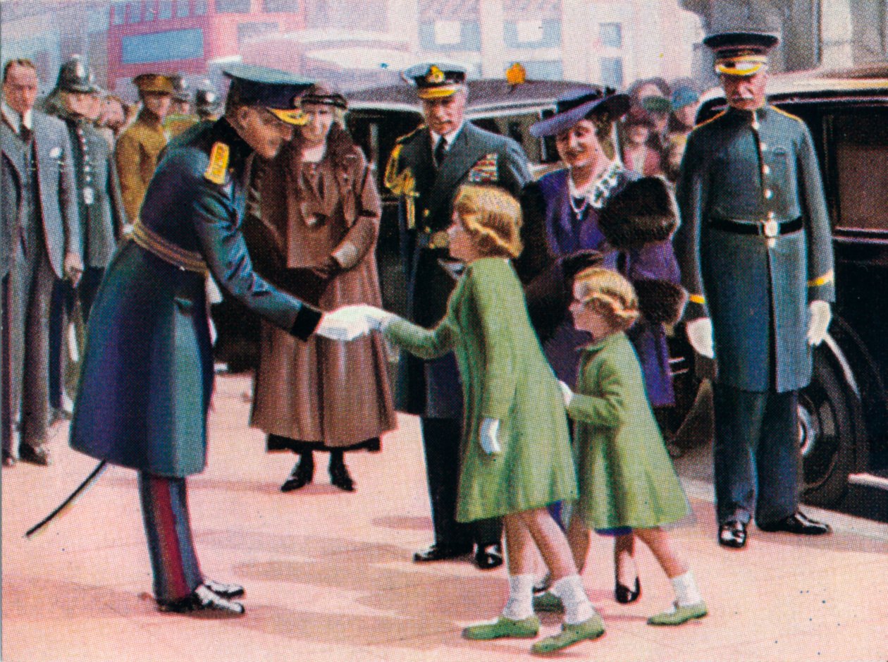 Prinsesser Elizabeth og Margaret c.1935 af Unbekannt