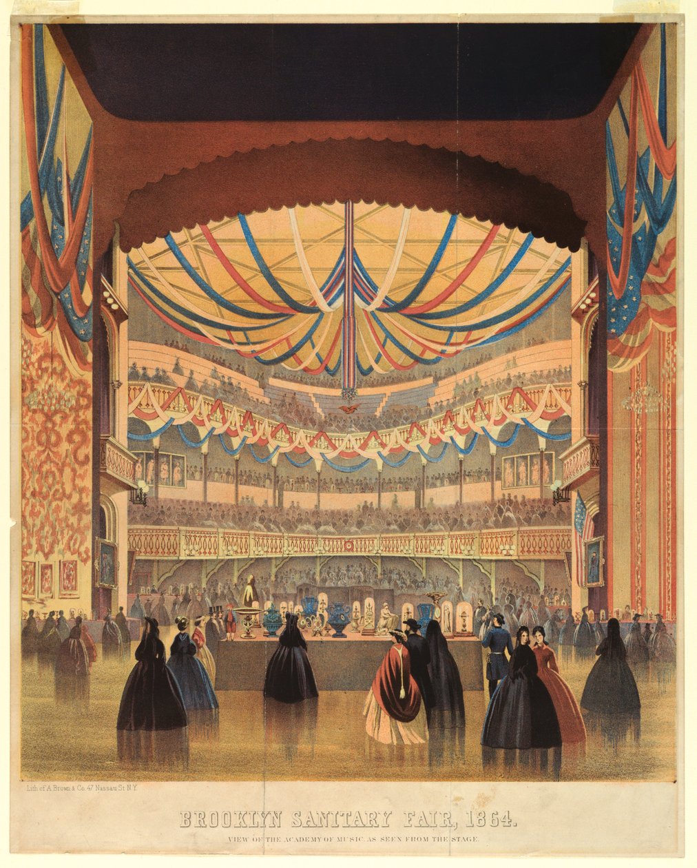Print, Brooklyn Sanitærmesse i 1864, Musikkonservatoriet af Unbekannt