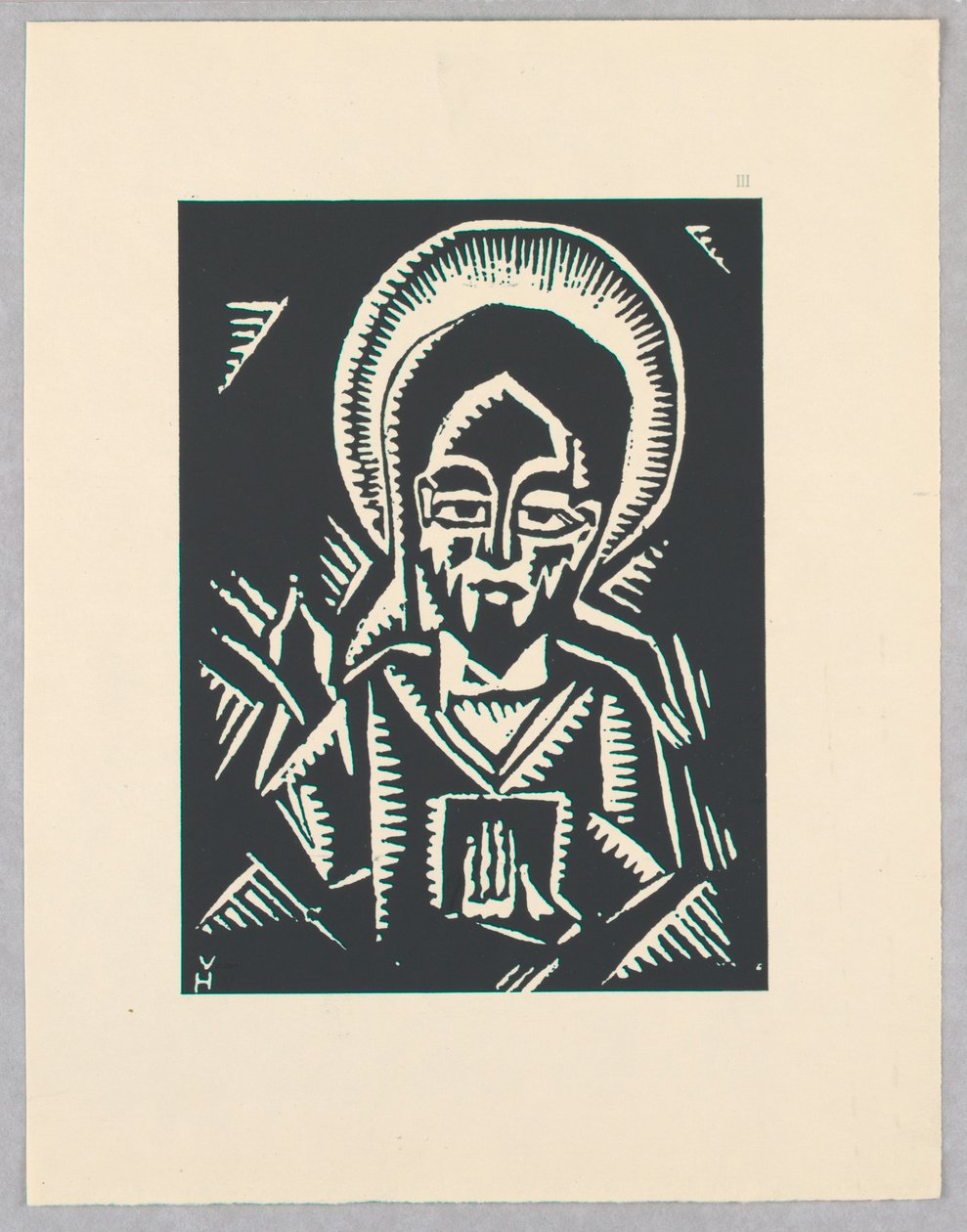 Print, Christos Zehajici, Christ, Plate III, Etiopien eller Christos, Madonna og Saints, som jeg så i belysningen af ​​den gamle etiopiske Codex -portefølje af Unbekannt