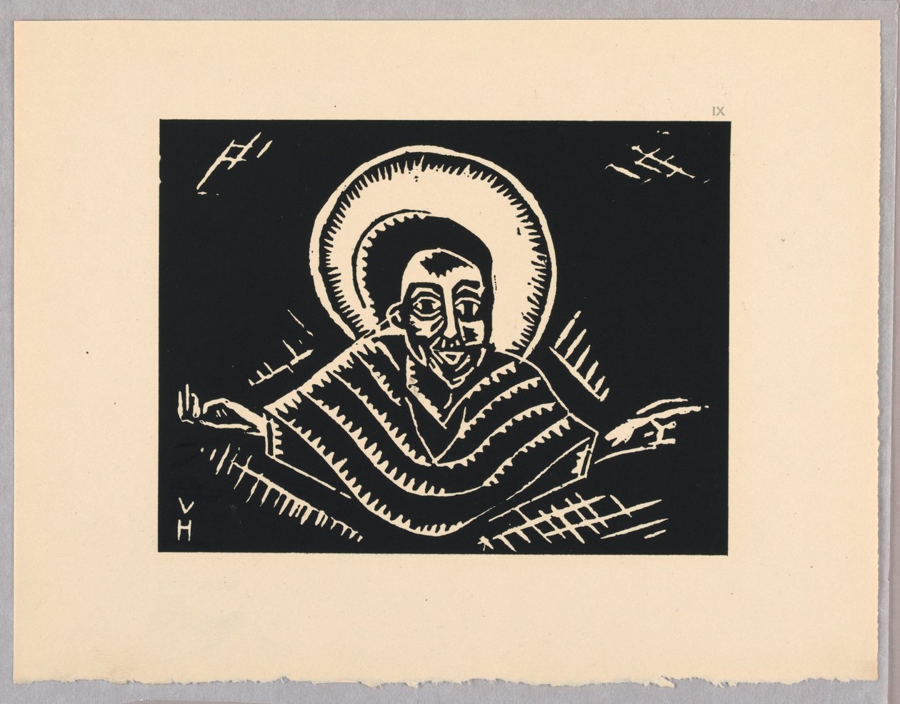 Print, Christos om den sidste dom, Christ, Plate IX, Etiopien eller Christos, Madonna og Saints, som jeg så i belysningen af ​​den gamle etiopiske Codex -portefølje af Unbekannt