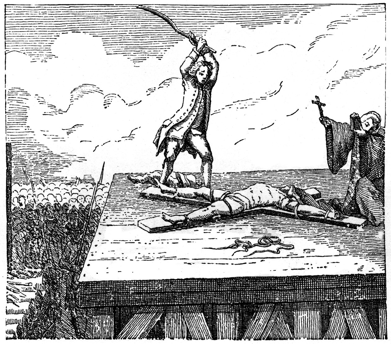 Fange modtager tortur, 1885 af Unbekannt
