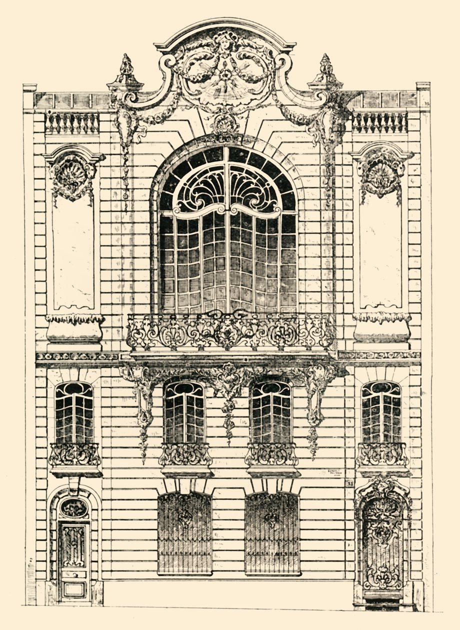 Privat hus i Paris, 1903. af Unbekannt