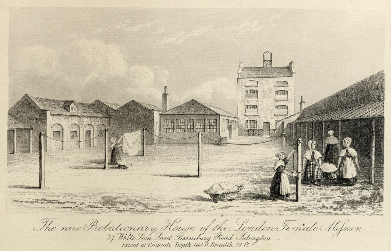 Probationary House of the London Female Mission, 57 White Lion Street, Islington, London, c1836. af Unbekannt