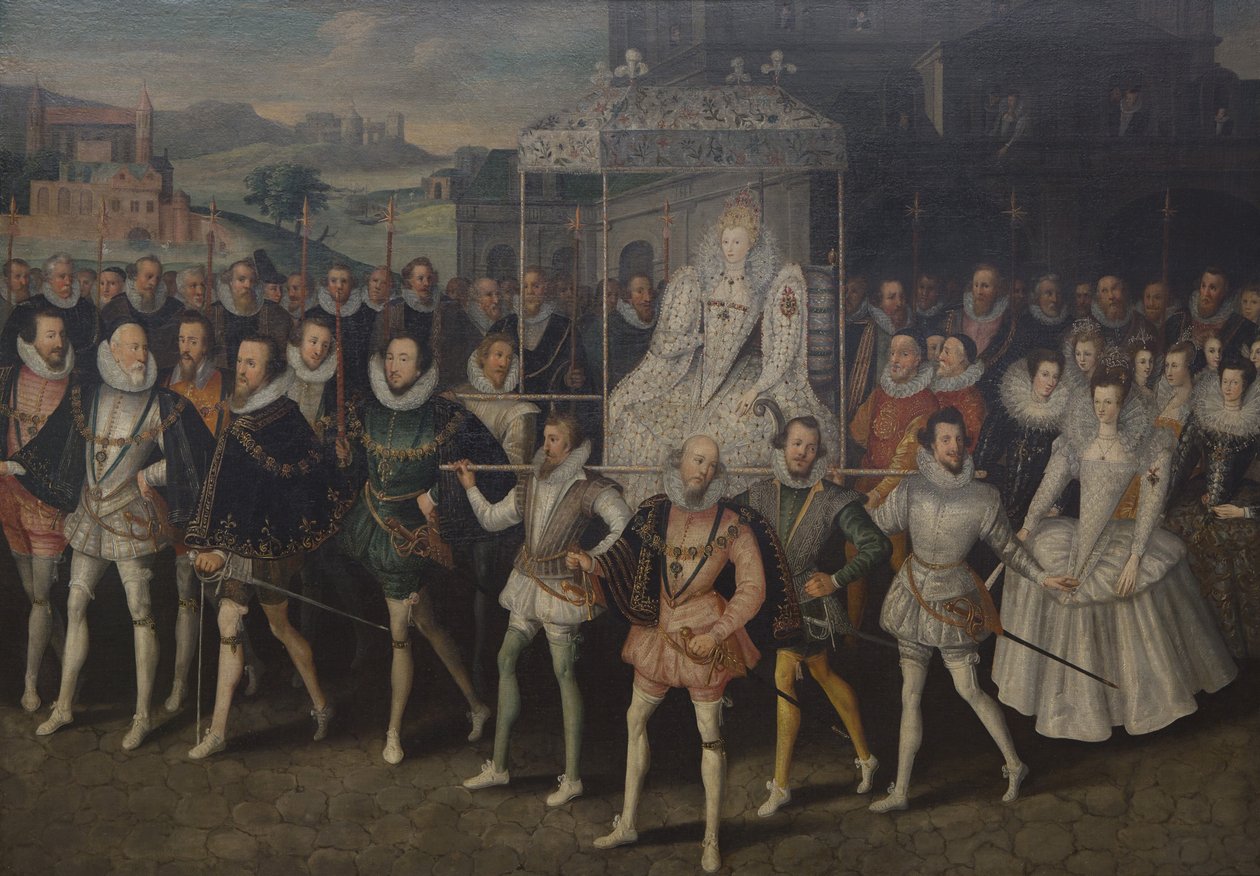 Processionsportræt af dronning Elizabeth, ca 1600-1603 af Unbekannt