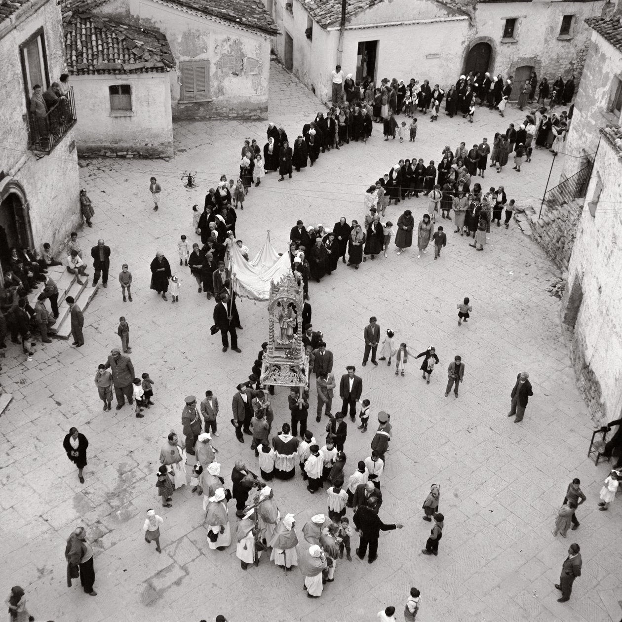 Procession af flagellanter, Albano di Lucania, Potenza, Basilicata, Italien (s/h foto) af Unbekannt