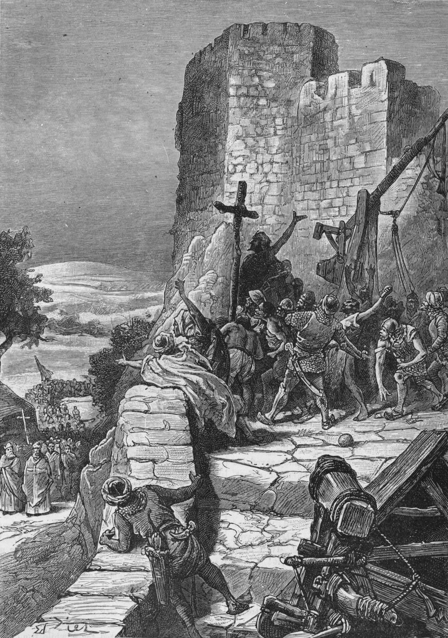 Korsfarernes procession rundt om Jerusalems mure, 1099 1905. af Unbekannt
