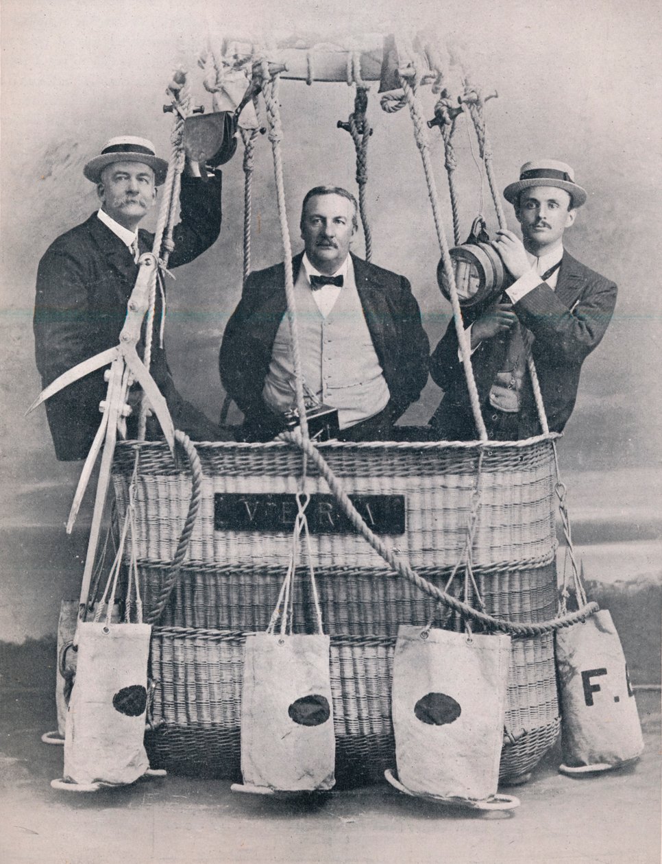 Professor Huntingdon, Mr. Frank Hedges Butler og Hon. C. S. Rolls, 1906 af Unbekannt