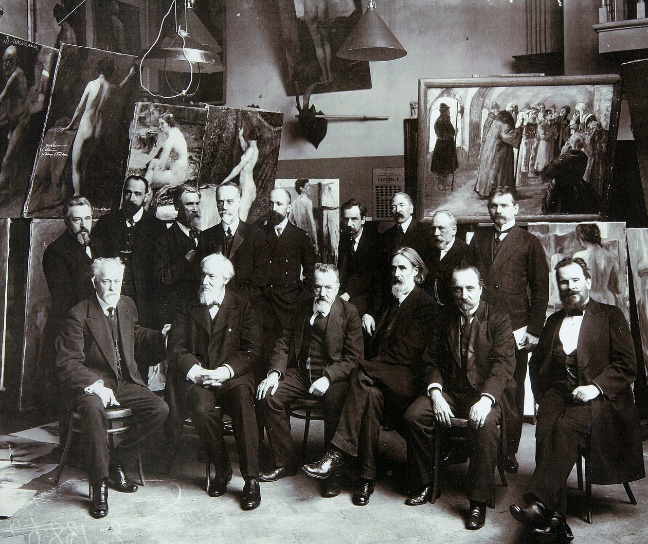 Professorer ved det russiske kunstakademi, 1913 af Unbekannt