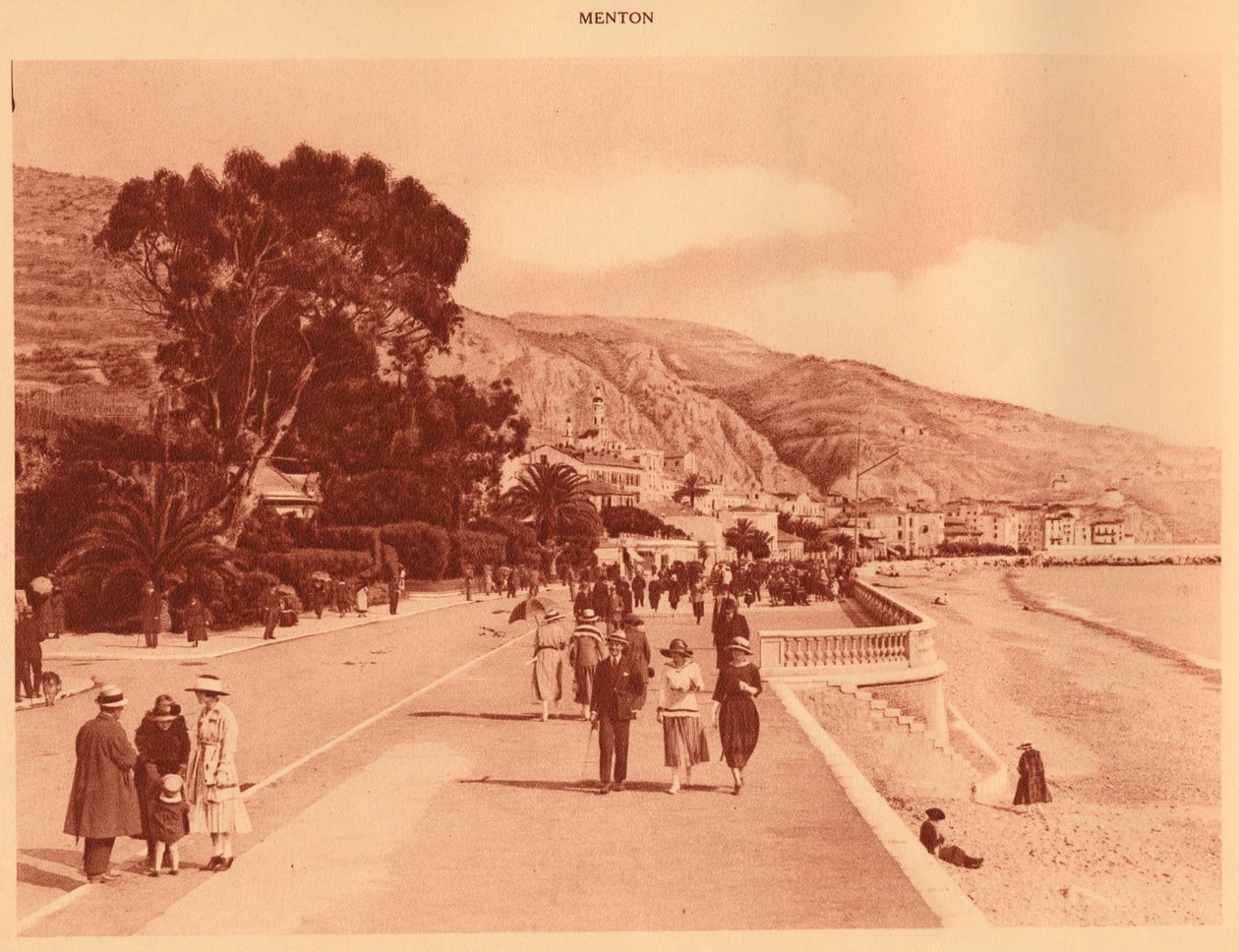 Promenade du Midi, Menton, 1930. af Unbekannt