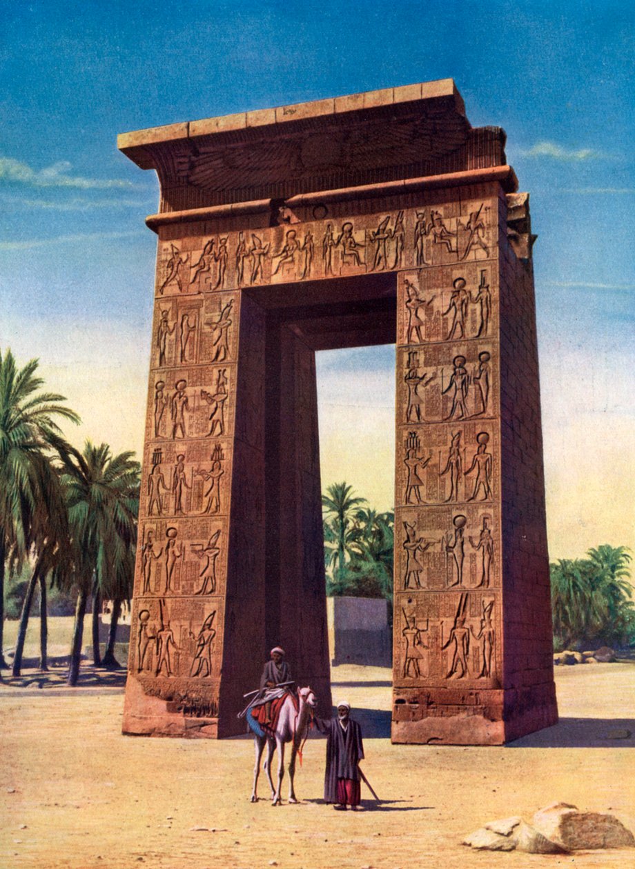 Propylon af den tredje Ptolemæus i Karnak, Egypten, 1933-1934 af Unbekannt