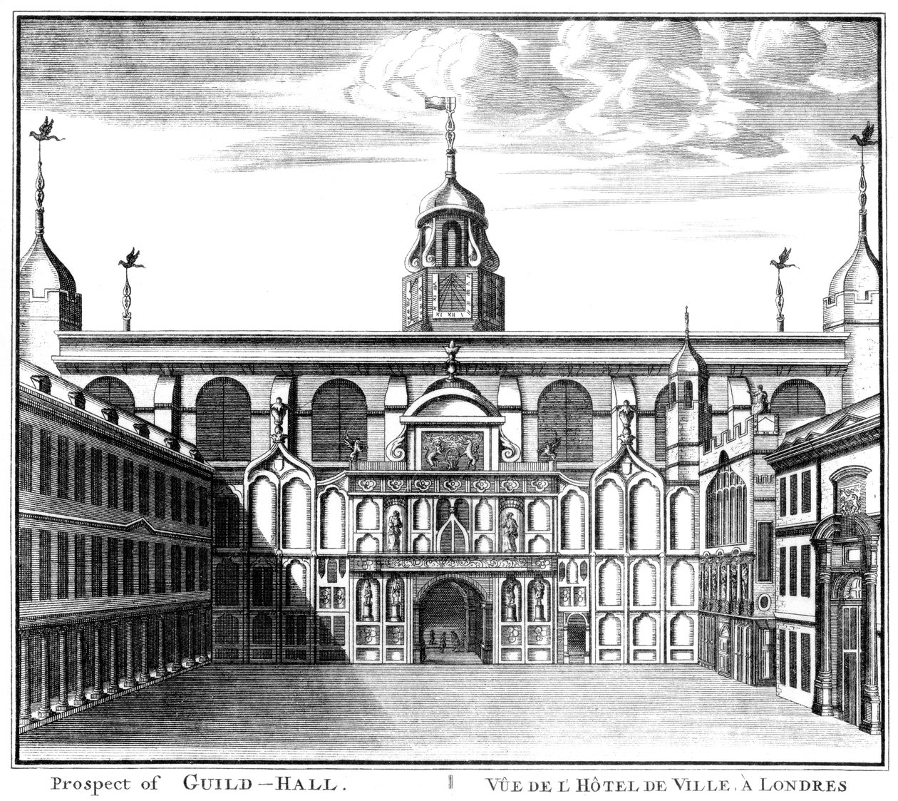 Prospect of Guildhall, City of London, 1886 af Unbekannt