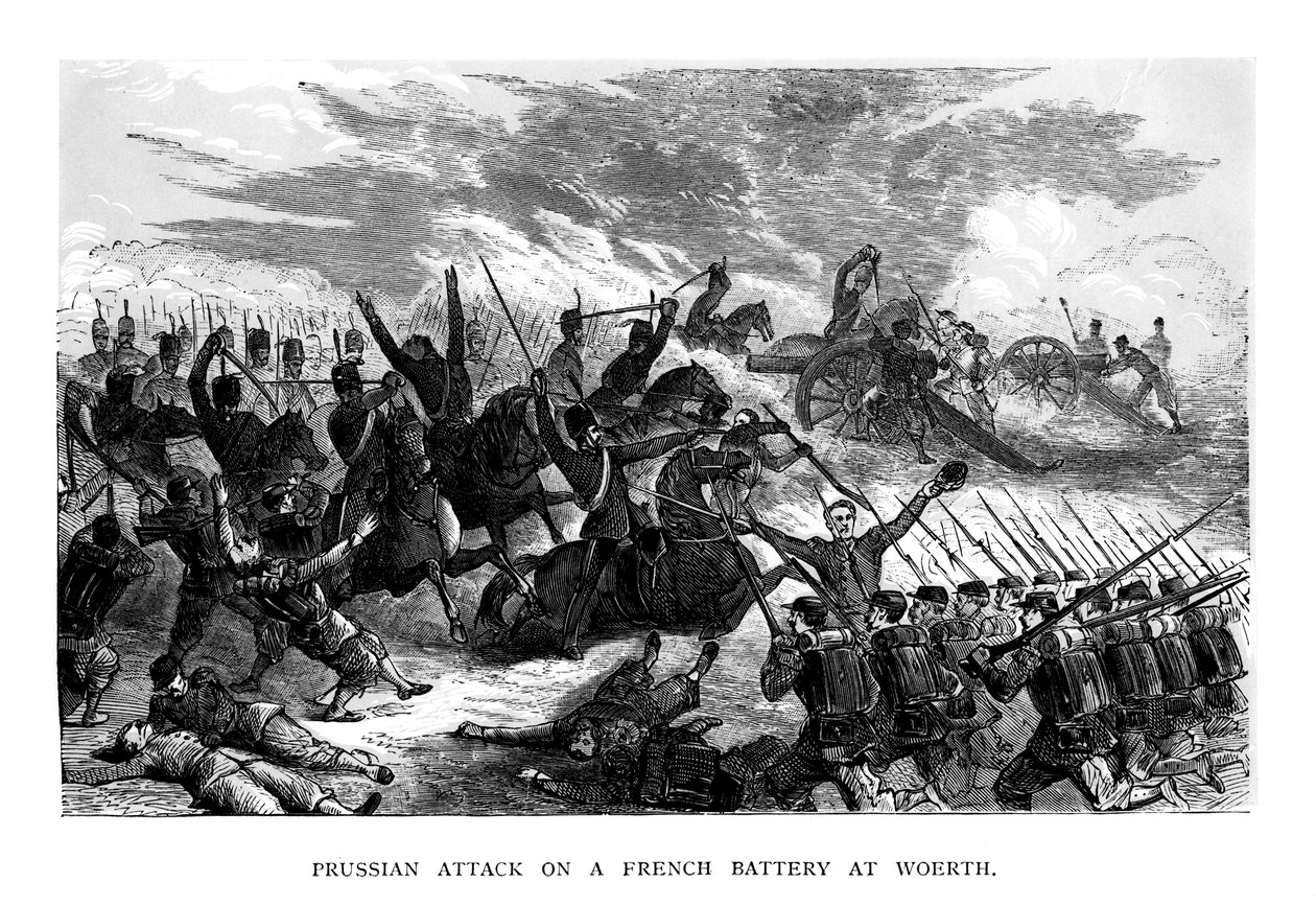 Preussisk angreb på et fransk batteri i Woerth, 1793, 1875 af Unbekannt