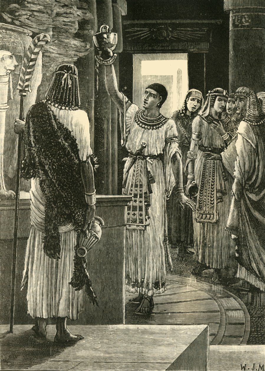Psammetichus og bronzehjelmen, 1890. af Unbekannt