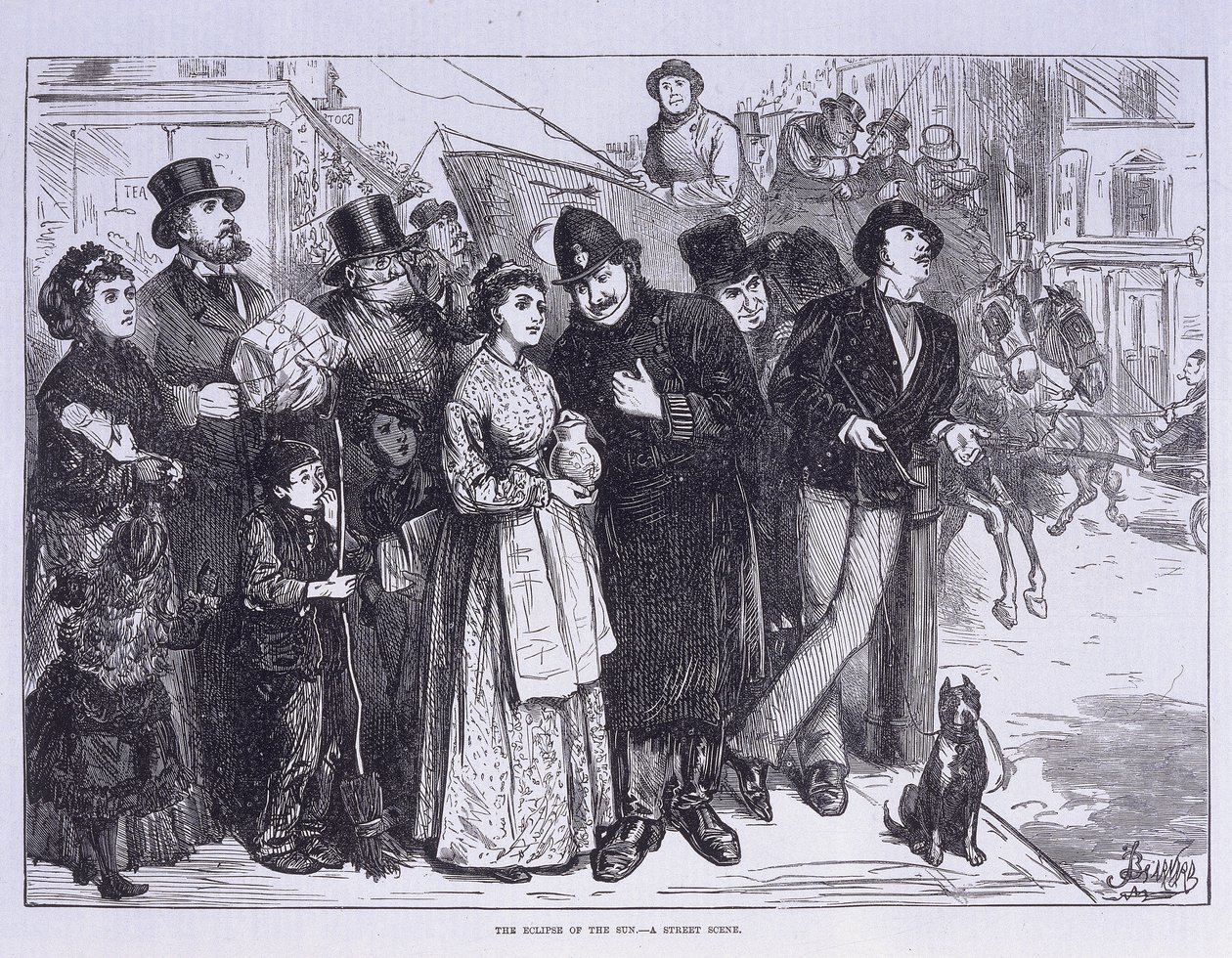 Offentligt vidne om solformørkelsen, London, c1870 af Unbekannt