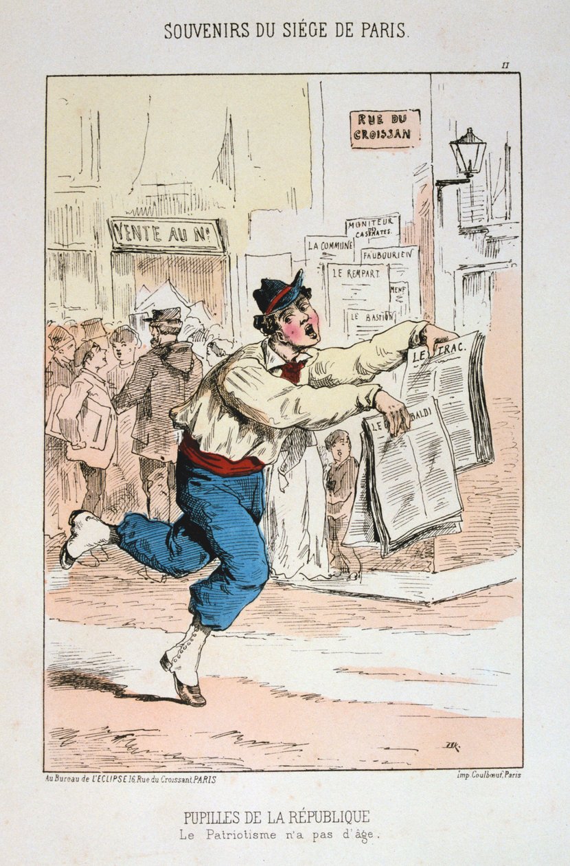 Republikkens elever, belejringen af ​​Paris, 1870-1871 af Unbekannt