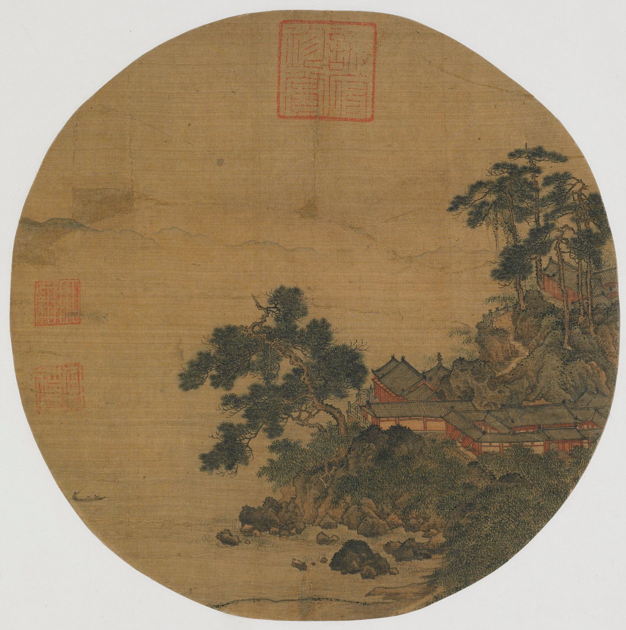 Pure Sanctuary with Pine Grown Stairs, Ming-dynastiet, 15.-16. århundrede. af Unbekannt