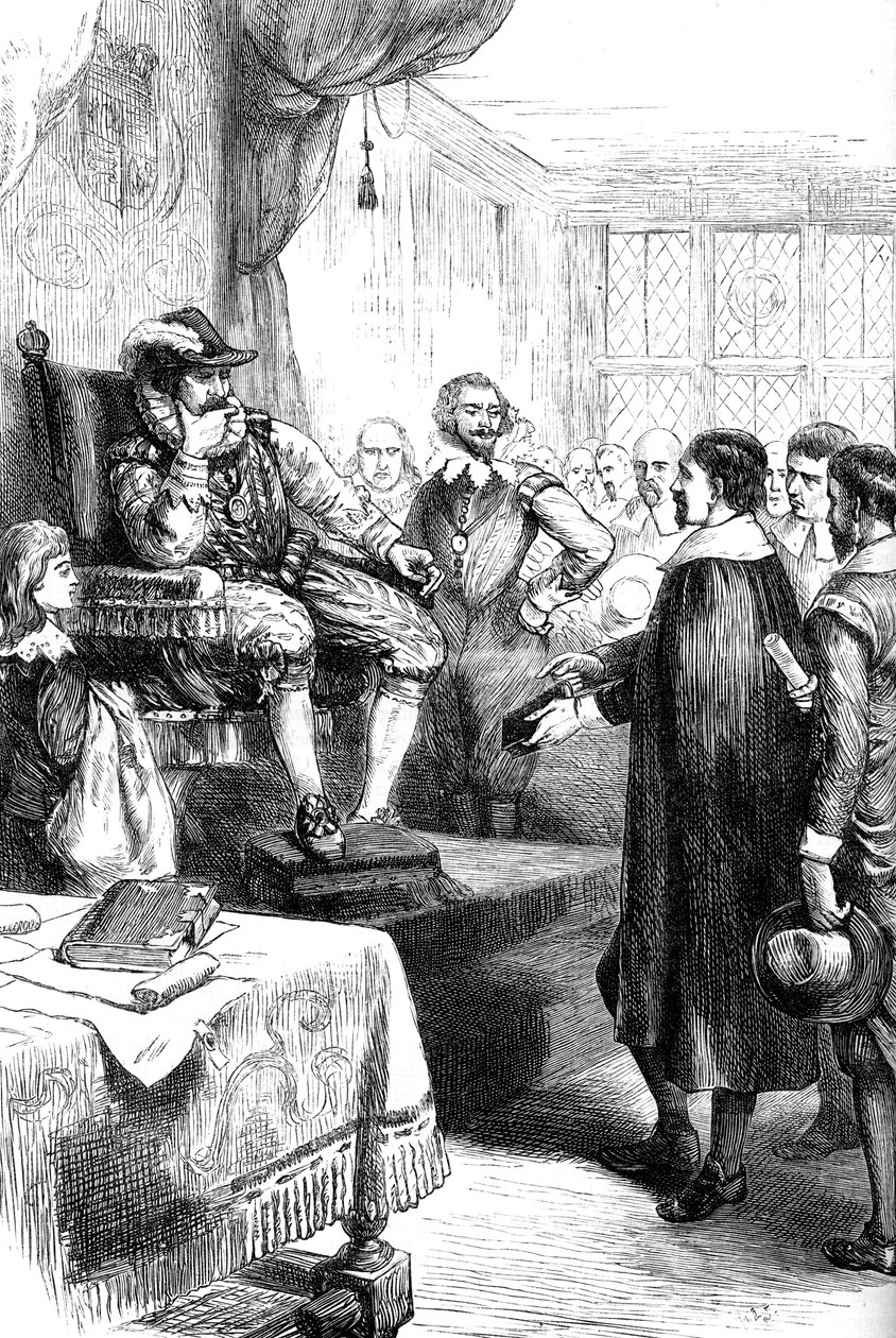 Puritanere før James I, 1600-tallet c1880 af Unbekannt