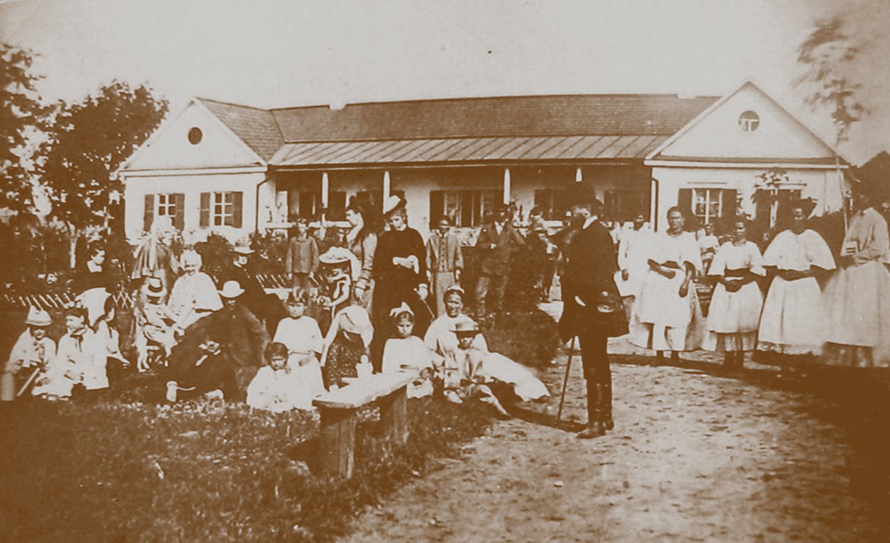 Pyotr I. Tchaikovsky 1840-1893 med Davydov-familien i Kamenka Estate af Unbekannt