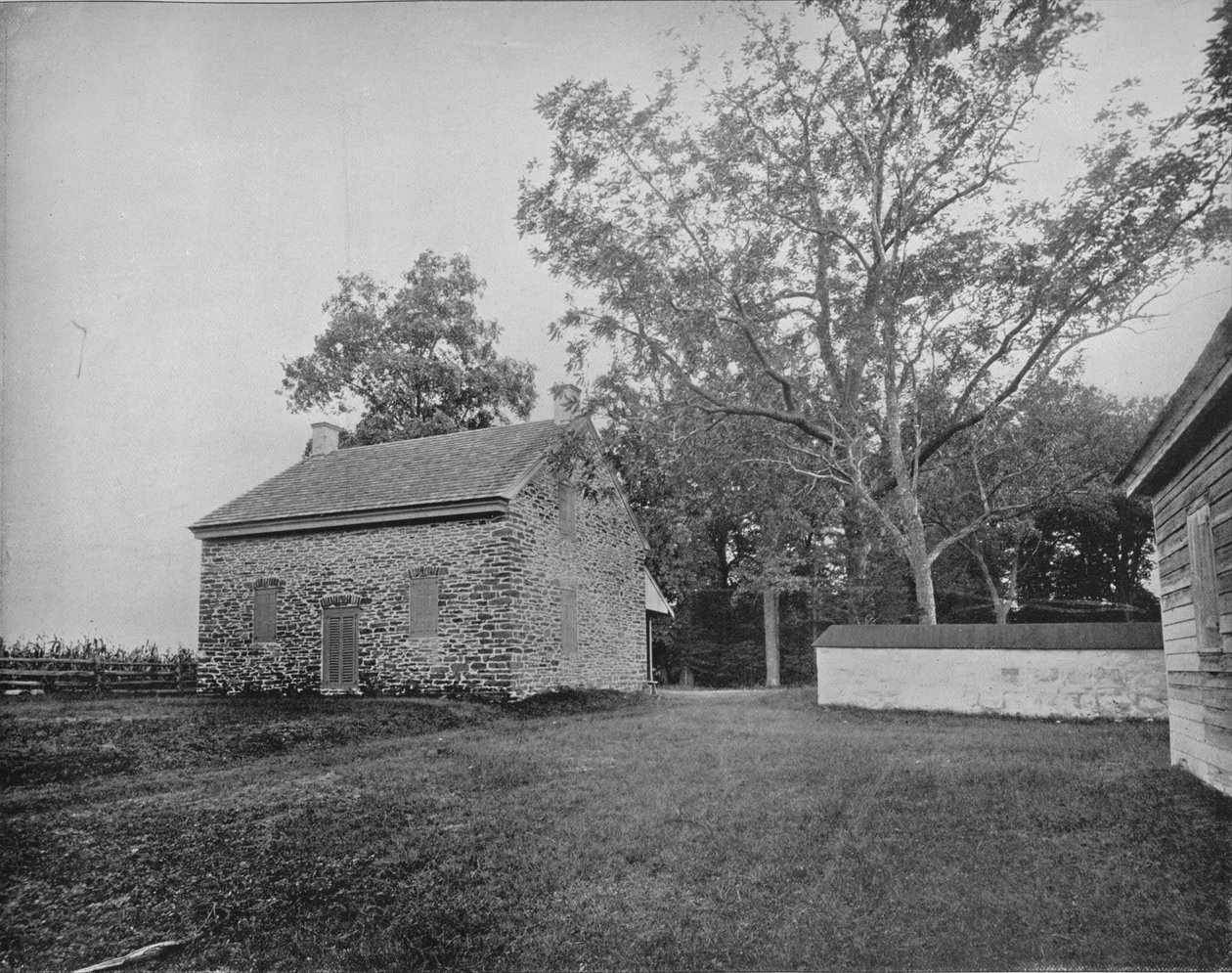 Quaker Meeting House, Battlefield of Princeton, New Jersey, c1897. af Unbekannt