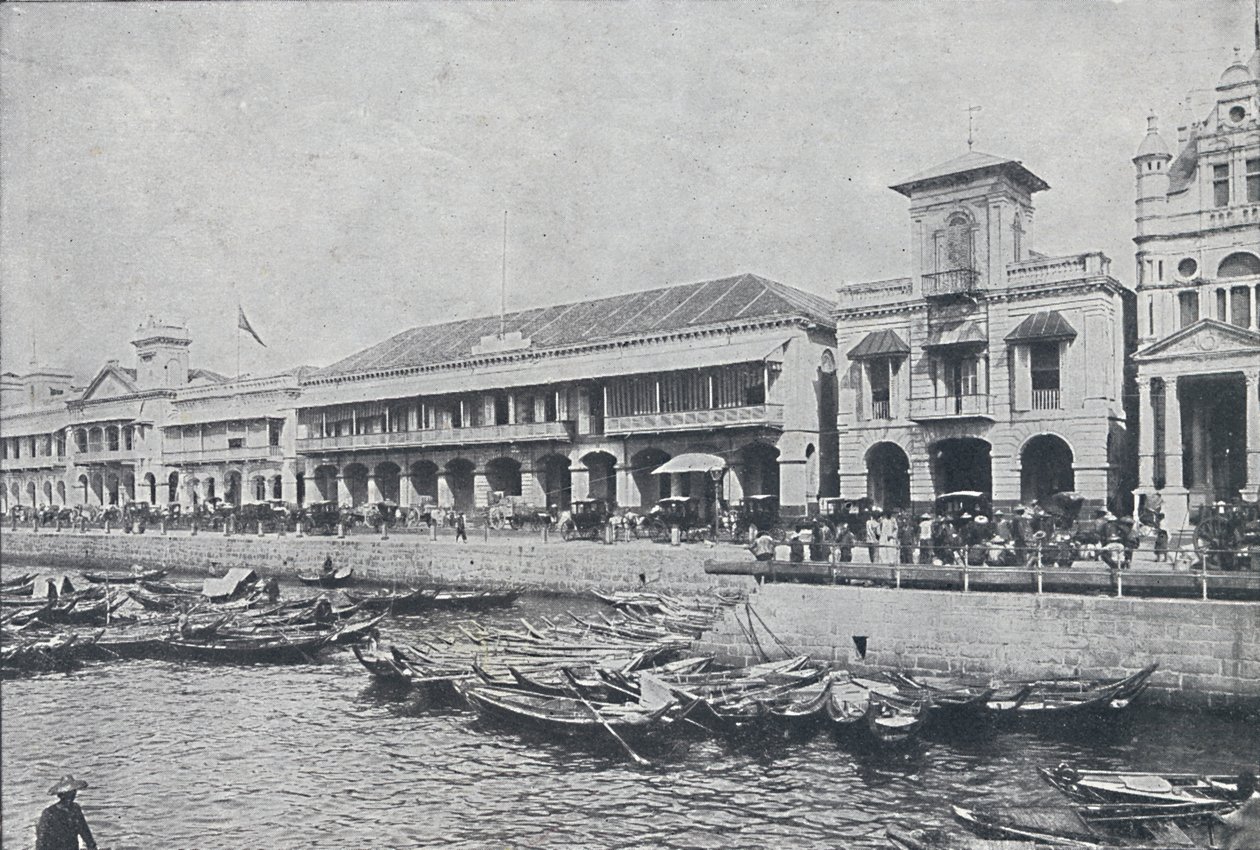 Kaj i Singapore, 1924 af Unbekannt