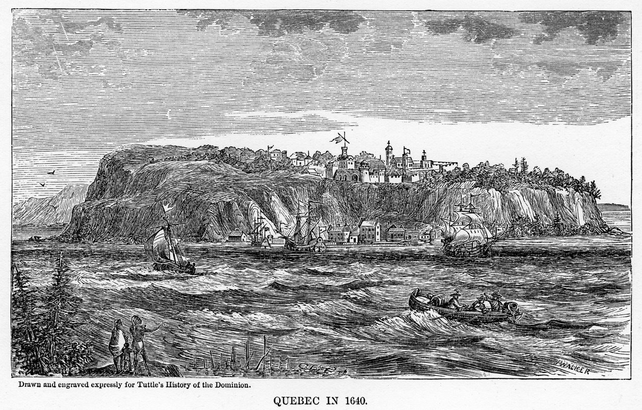Quebec i 1640, 1877 af Unbekannt