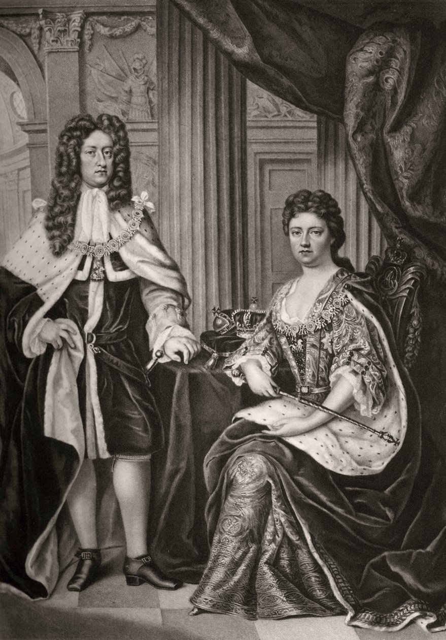 Dronning Anne og Prins George af Danmark, slutningen af det 17. eller begyndelsen af det 18. århundrede 1906 af Unbekannt