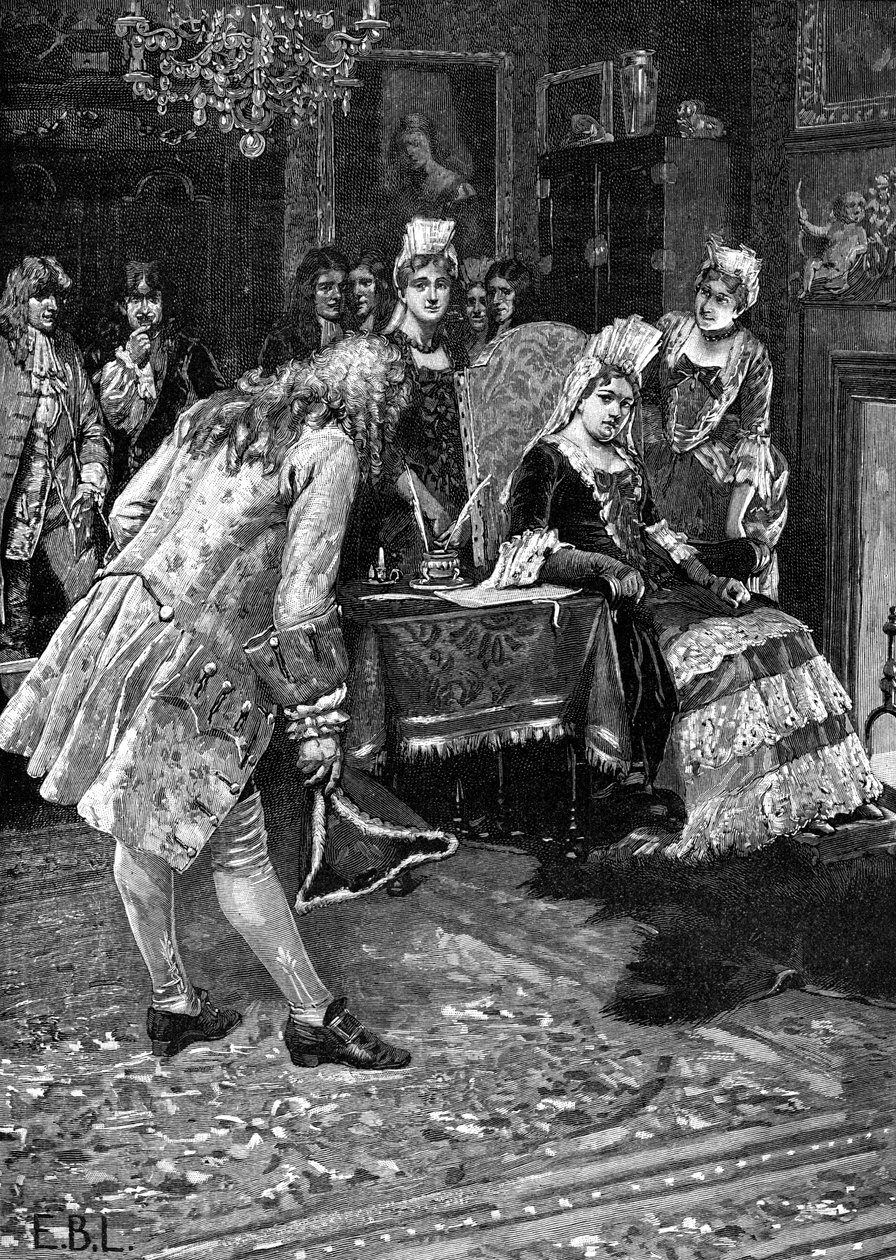 Dronning Anne modtager hertugen af Marlborough, 1800-tallet af Unbekannt