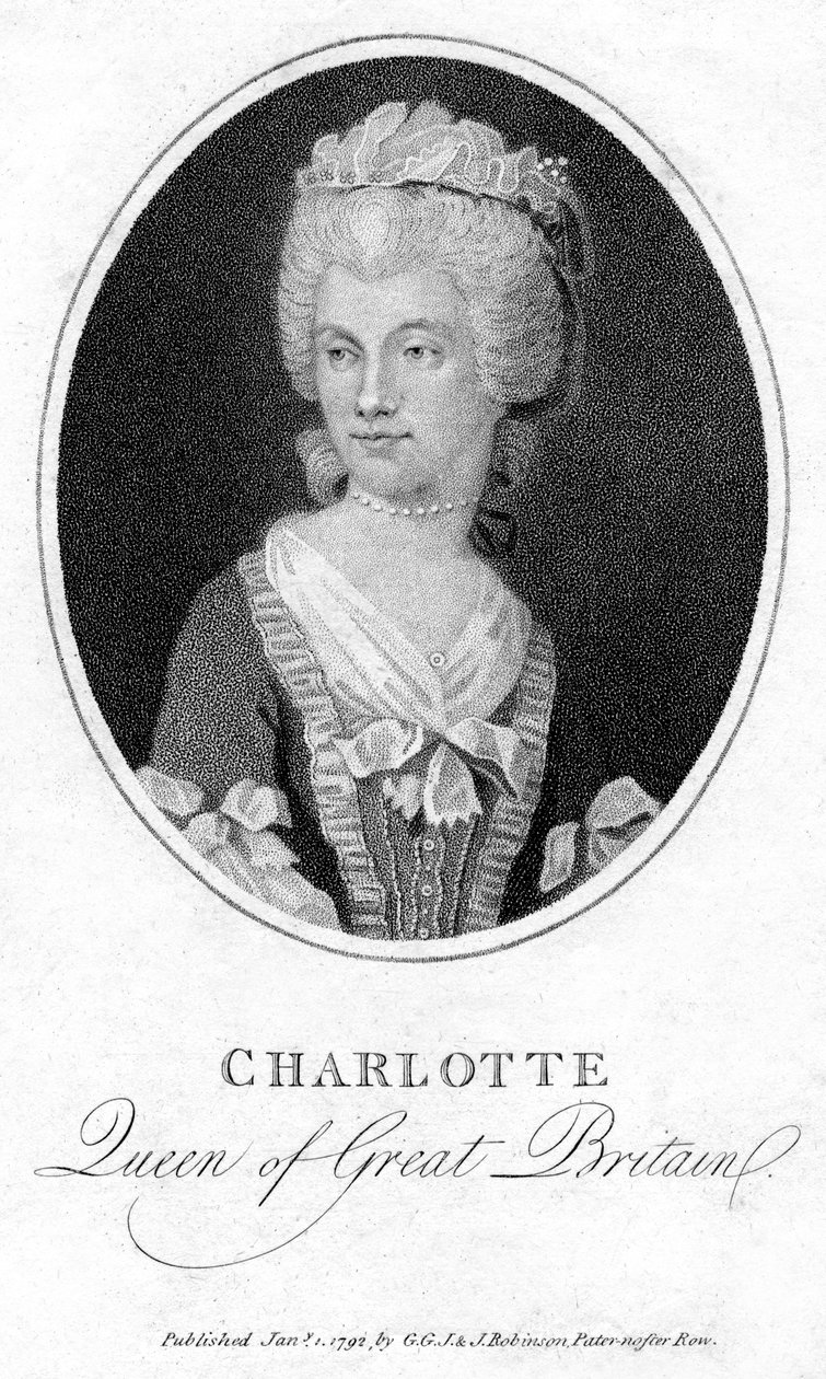 Dronning Charlotte, dronningepartner af George III, 1792 af Unbekannt