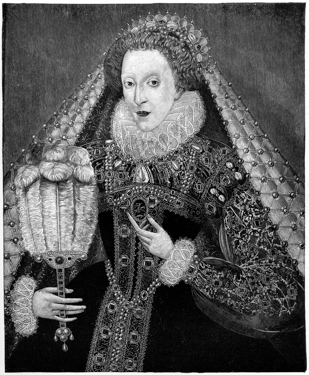 Dronning Elizabeth I, c1580, 1910 af Unbekannt