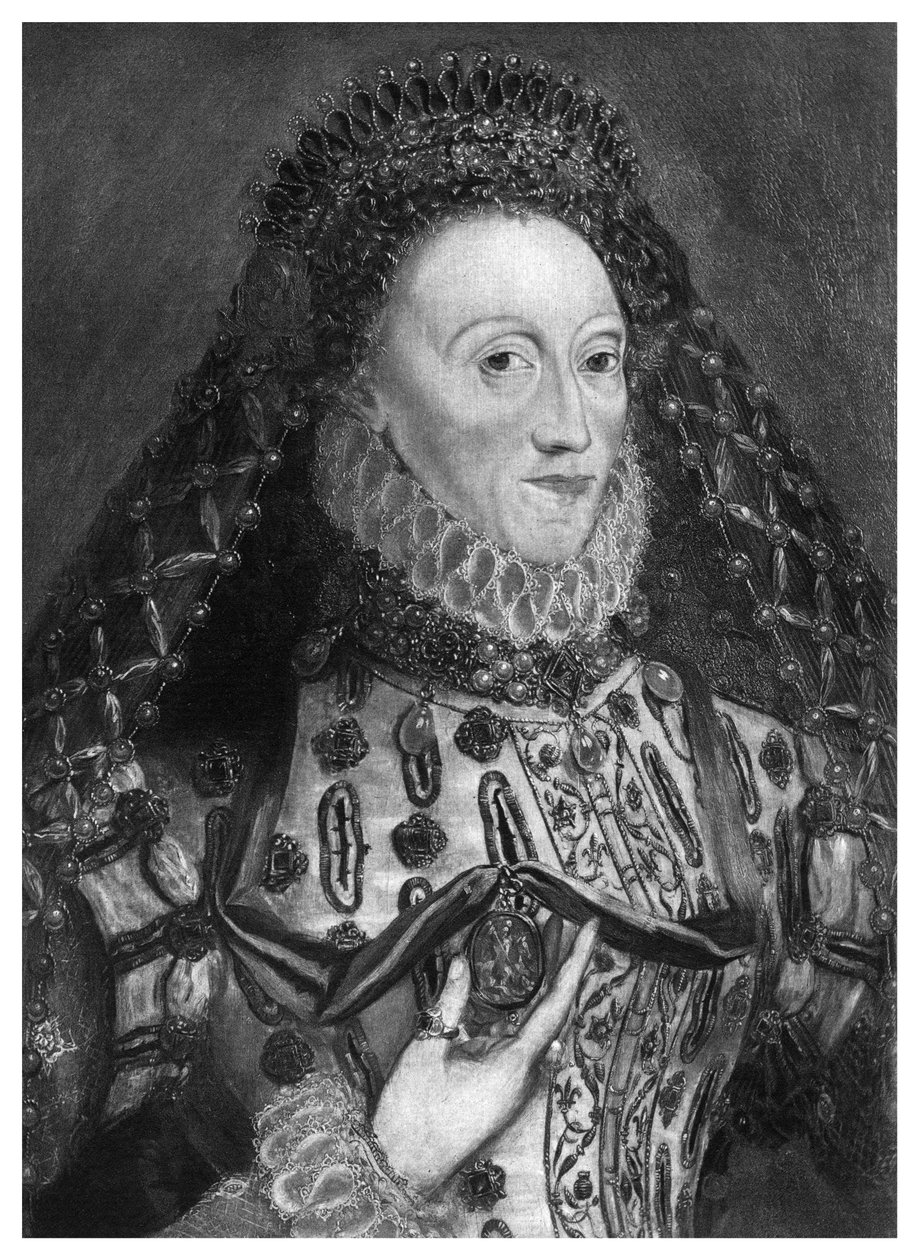 Dronning Elizabeth I i alderdommen, 1500-tallet, 1896 af Unbekannt
