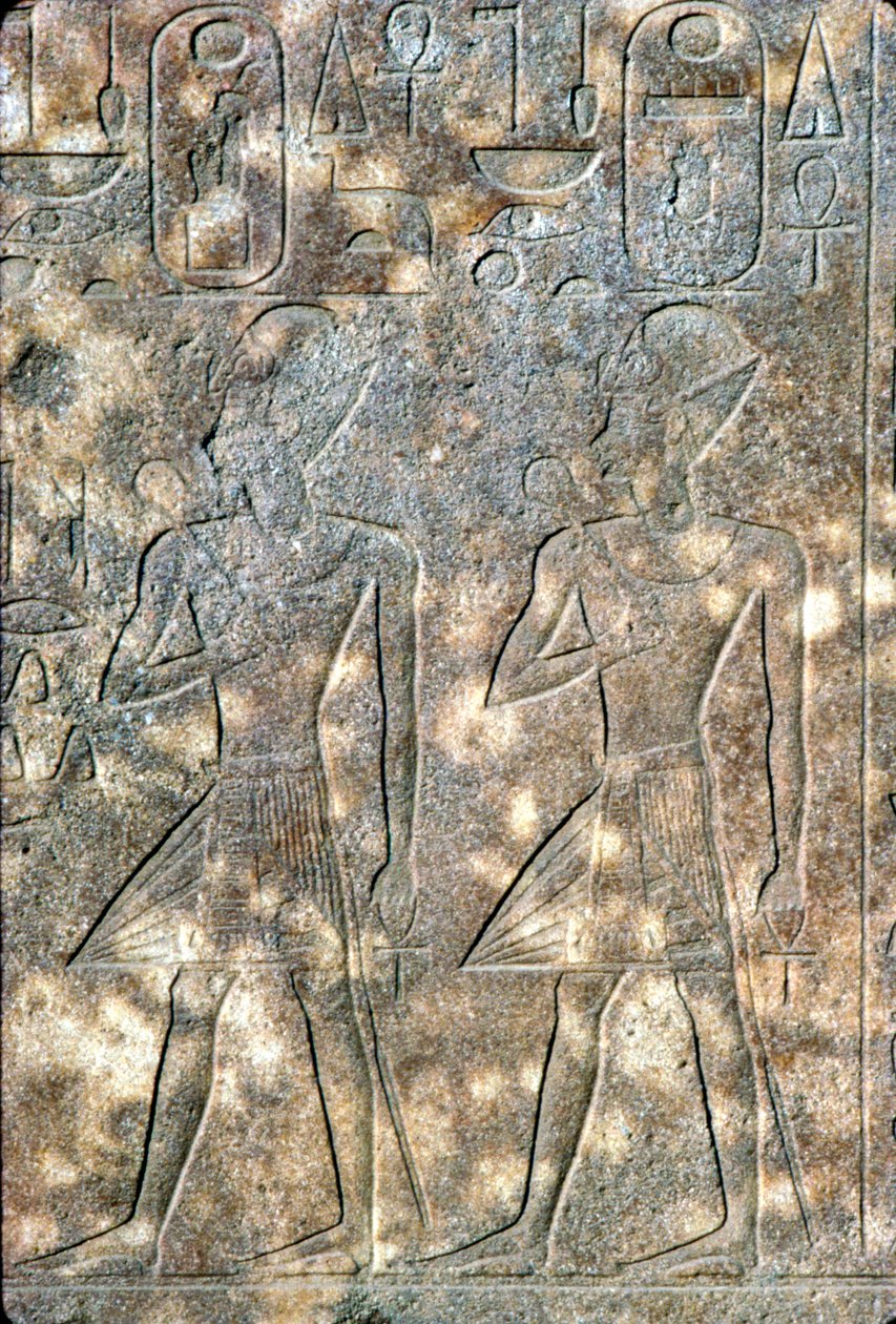 Dronning Hatshepsut og hendes medregent farao Thutmosis III, 18. dynasti. c1503 f.Kr.-1483 f.Kr af Unbekannt