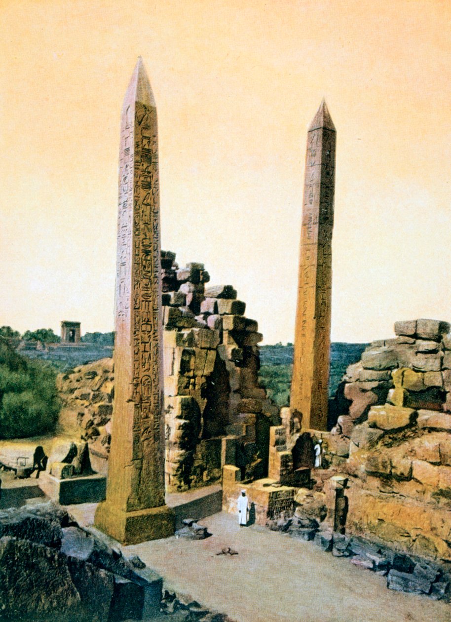 Dronning Hatshepsut-obelisk, Amuns tempel, Karnak, Luxor, Egypten, 20. århundrede af Unbekannt