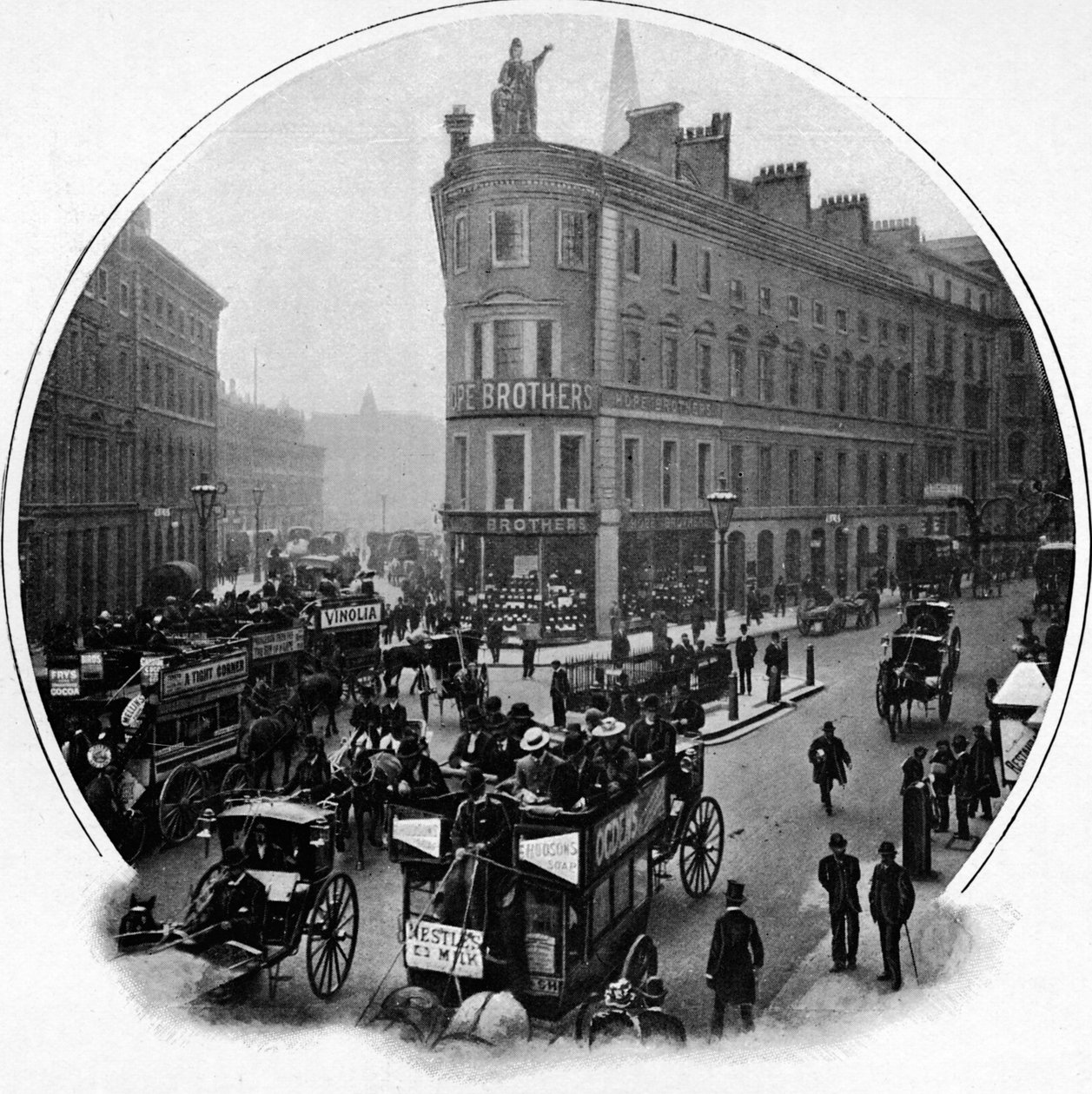 Queen Victoria Street krydset med Cannon Street, City of London, c1903 1903 af Unbekannt