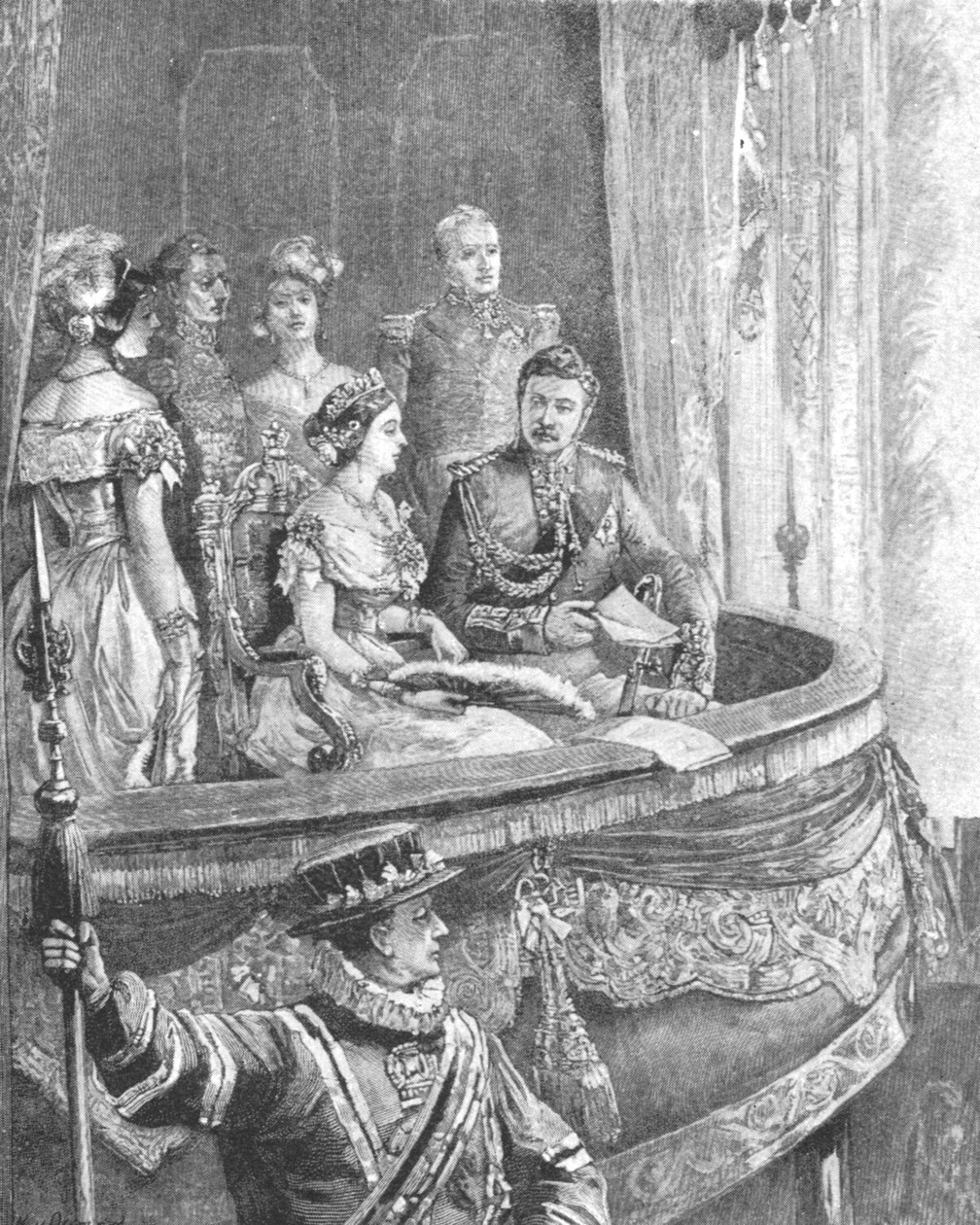 Dronning Victoria og Prinsgemalen ved Den Kongelige Italienske Opera, 1849, 1901. af Unbekannt
