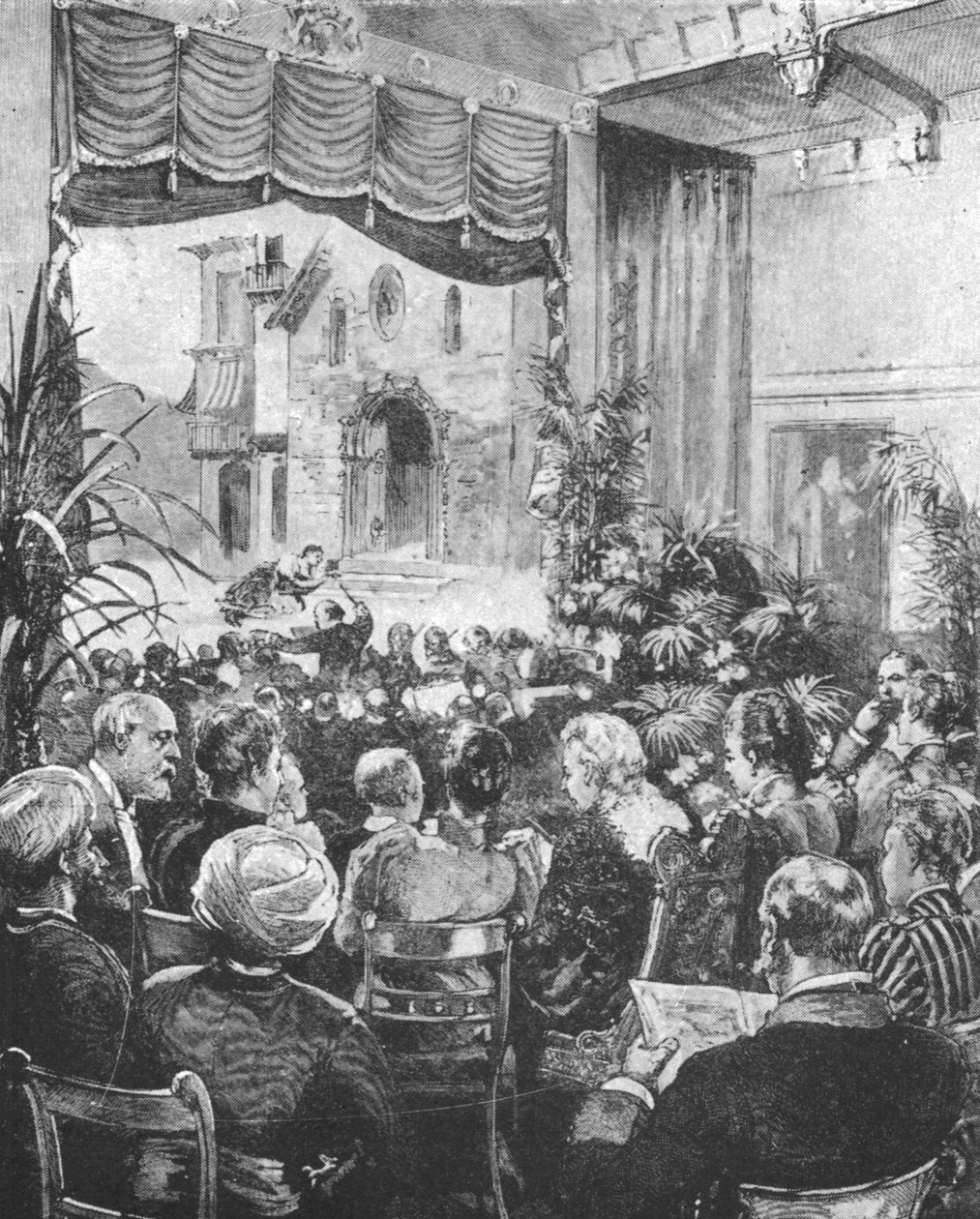 Dronning Victoria hører Cavalleria Rusticana i Windsor, 1891, 1901. af Unbekannt