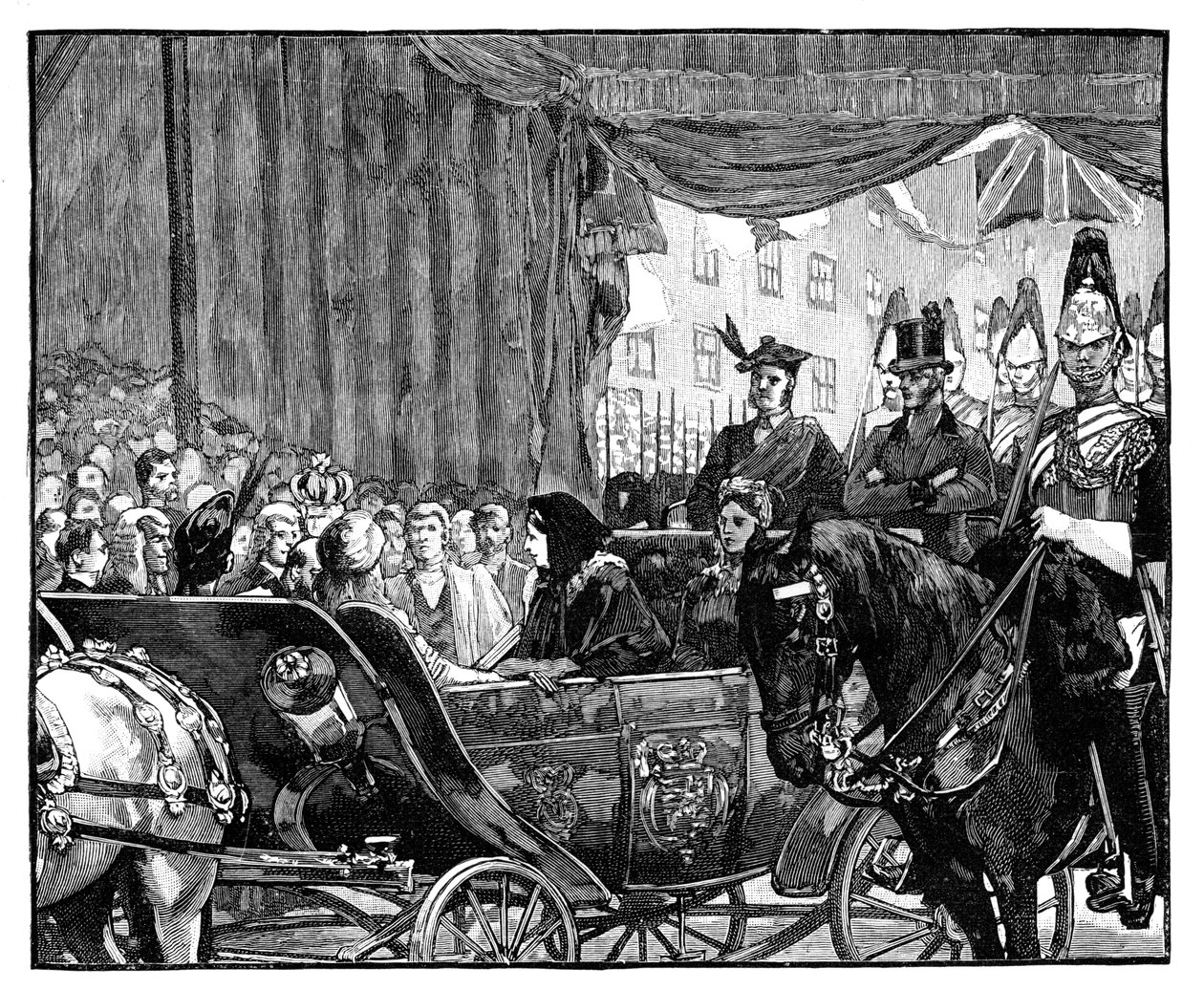 Dronning Victoria åbner Blackfriars Bridge, London, 1869 af Unbekannt