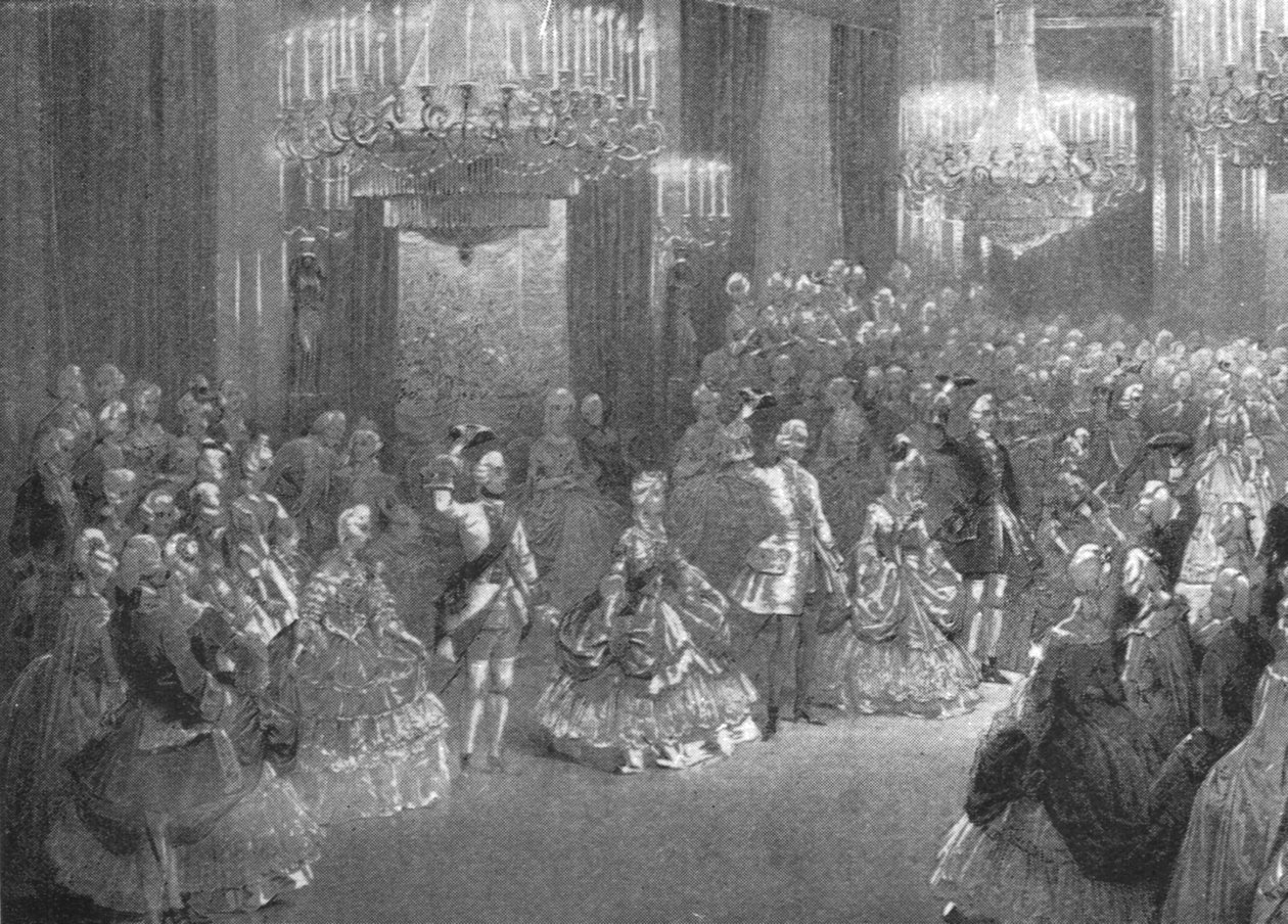 Dronning Victorias georgiske kostumebal i Buckingham Palace, 6. januar 1845, 1901. af Unbekannt
