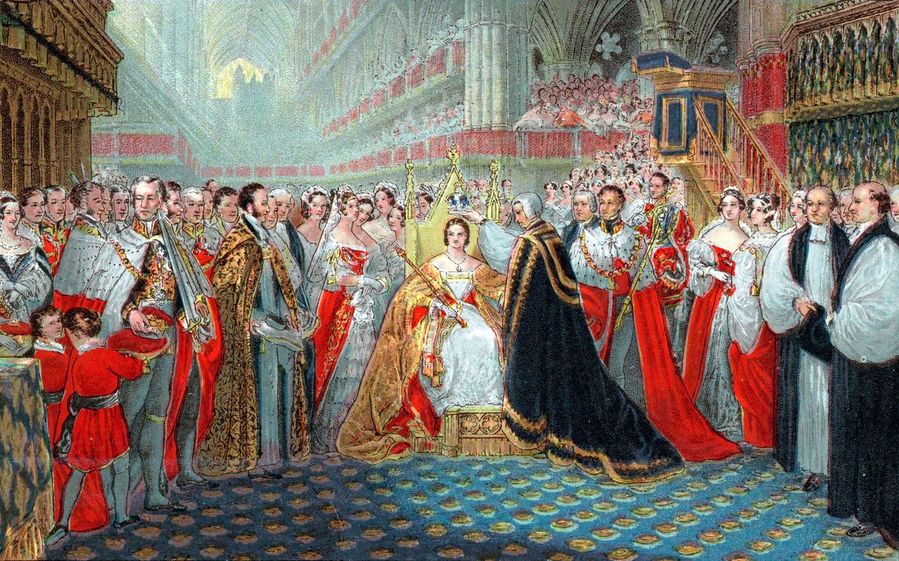 Dronning Victorias kroning, 1837 1887 af Unbekannt